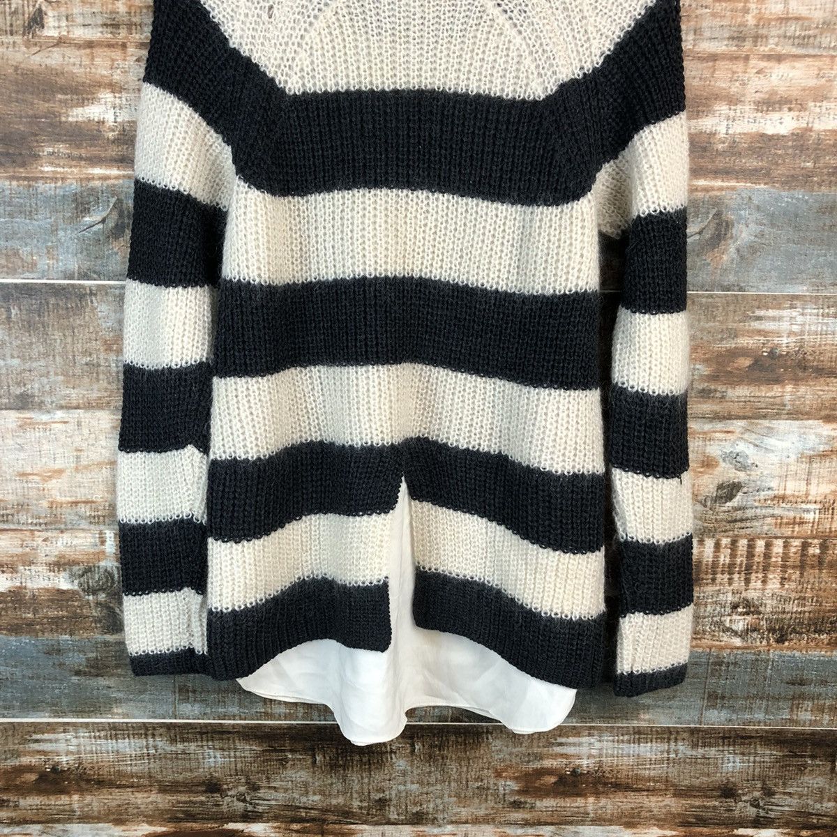 Ann Taylor × OVER THE STRiPES Ann Taylor Stripe Brown Knitwear #A2235 Size S / US 4 / IT 40 - 13 Thumbnail