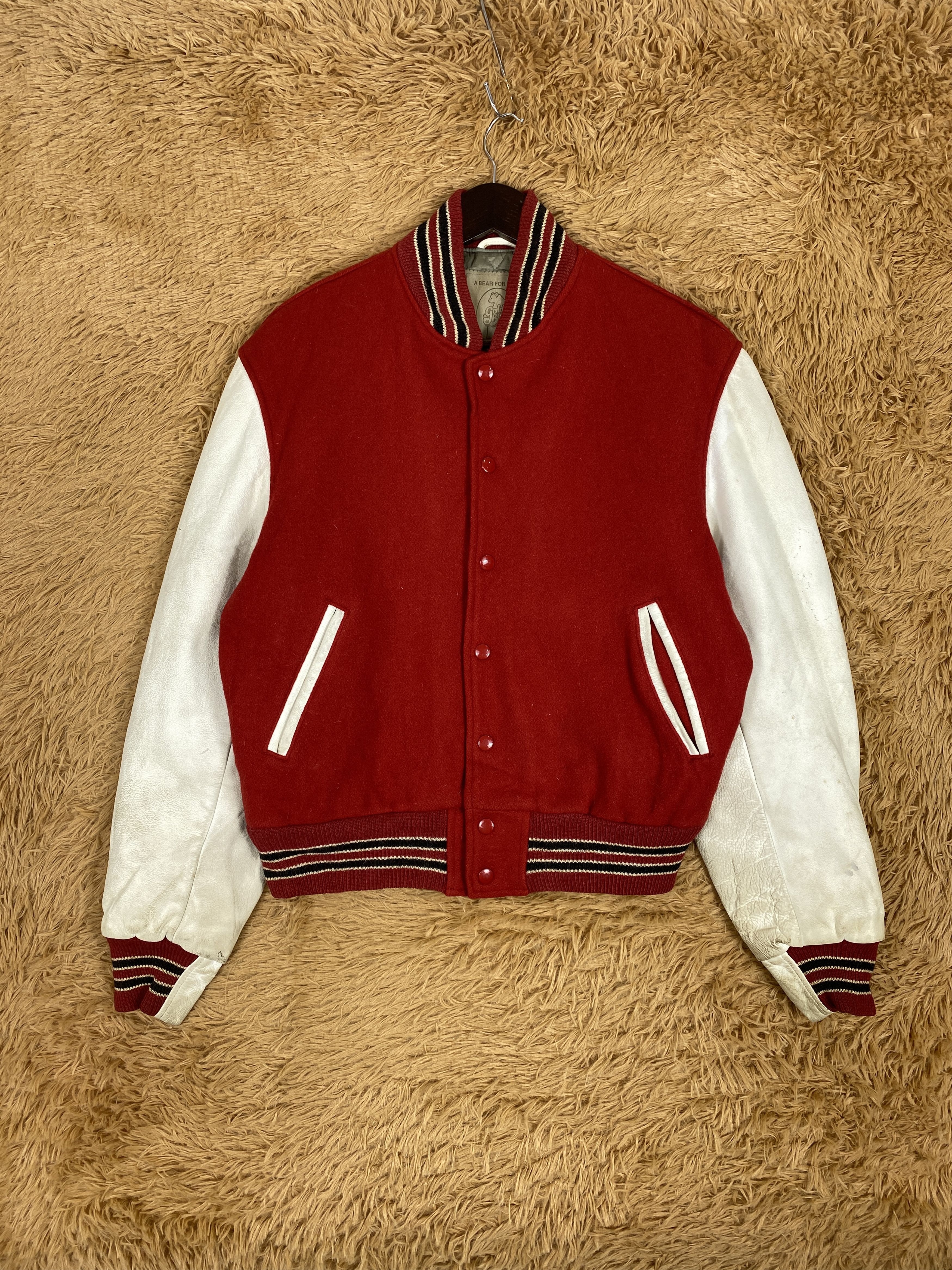 Golden Bear Vintage Golden Bear Leather Sleeve Varsity PJ2471 Size US M / EU 48-50 / 2 - 1 Thumbnail