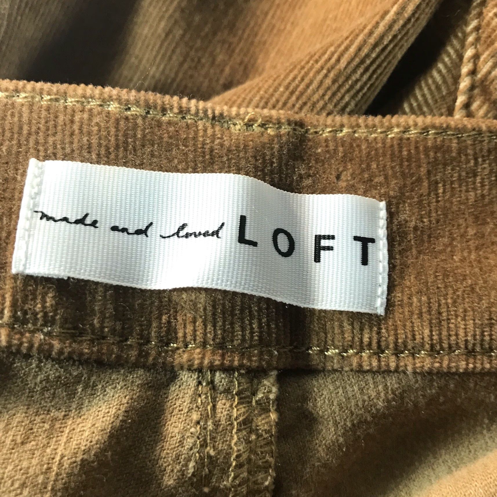Loft Loft Brown High Waist Skinny Corduroy Pants Womens Size 31/12 90s Casual Workwear Size 24" / US 00 / IT 34 - 5 Thumbnail