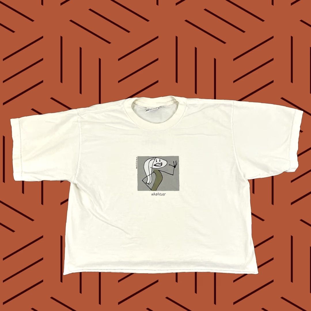 Etro VINTAGE Be As You Are Shirt Women M/L Cropped White 90s Retro Graphic Tee 1998 Short Sleeve Womens Size M / US 6-8 / IT 42-44 - 1 Thumbnail