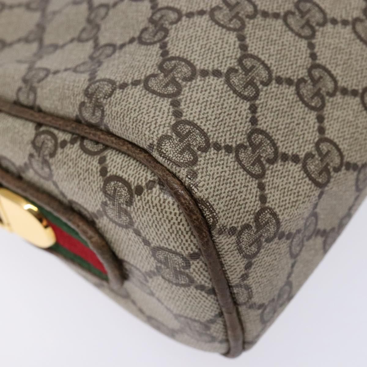Gucci GUCCI GG Supreme Web Sherry Line Shoulder Bag Pvc Beige Gold Size ONE SIZE - 13 Thumbnail