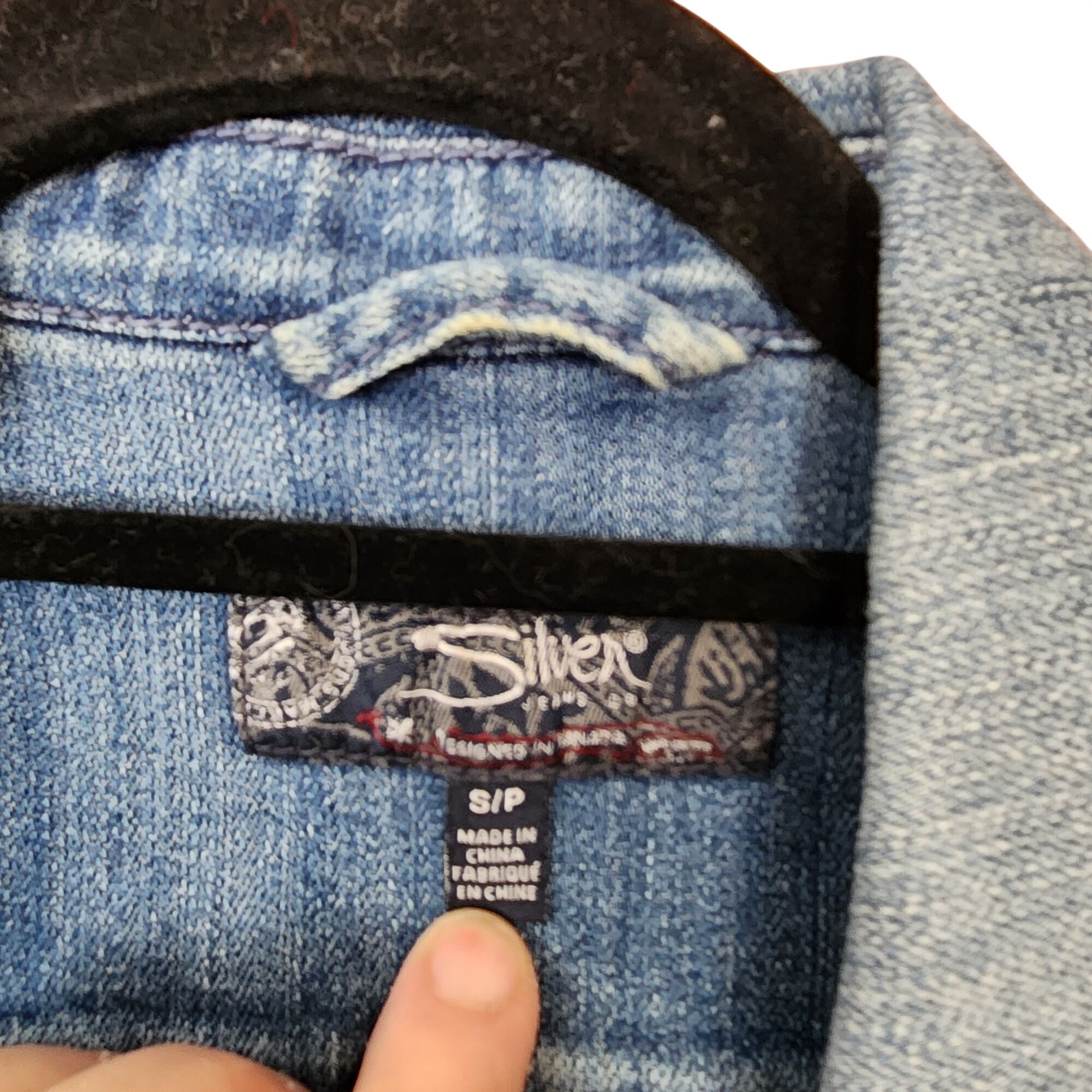 Silver Jeans Co. Silver Jeans Denim Jacket Womens Small Blue Stretch Patchwor Size S / US 4 / IT 40 - 3 Thumbnail