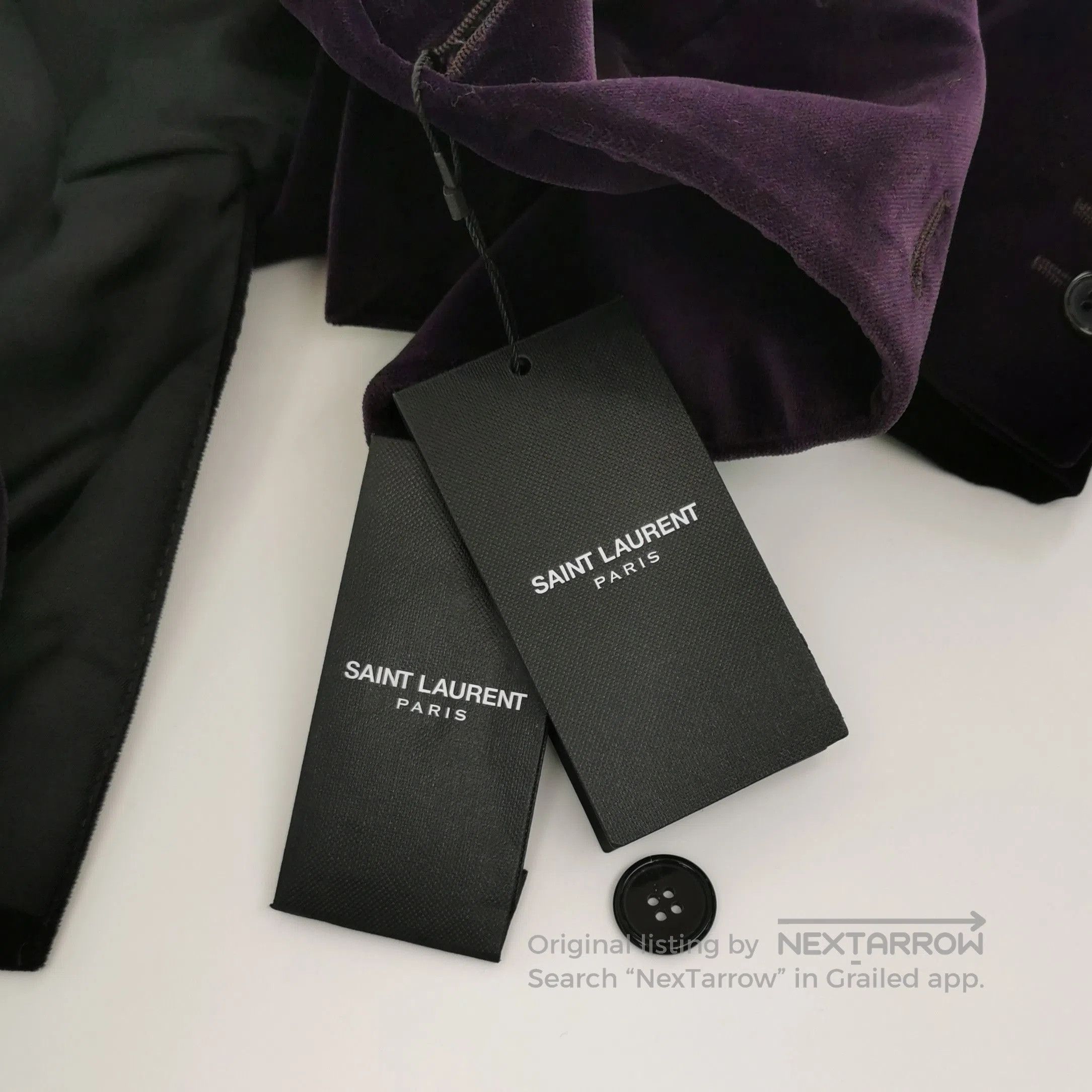 Saint Laurent Paris Saint Laurent Wool Collared Button Long-Sleeve Coat. Size US M / EU 48-50 / 2 - 5 Thumbnail