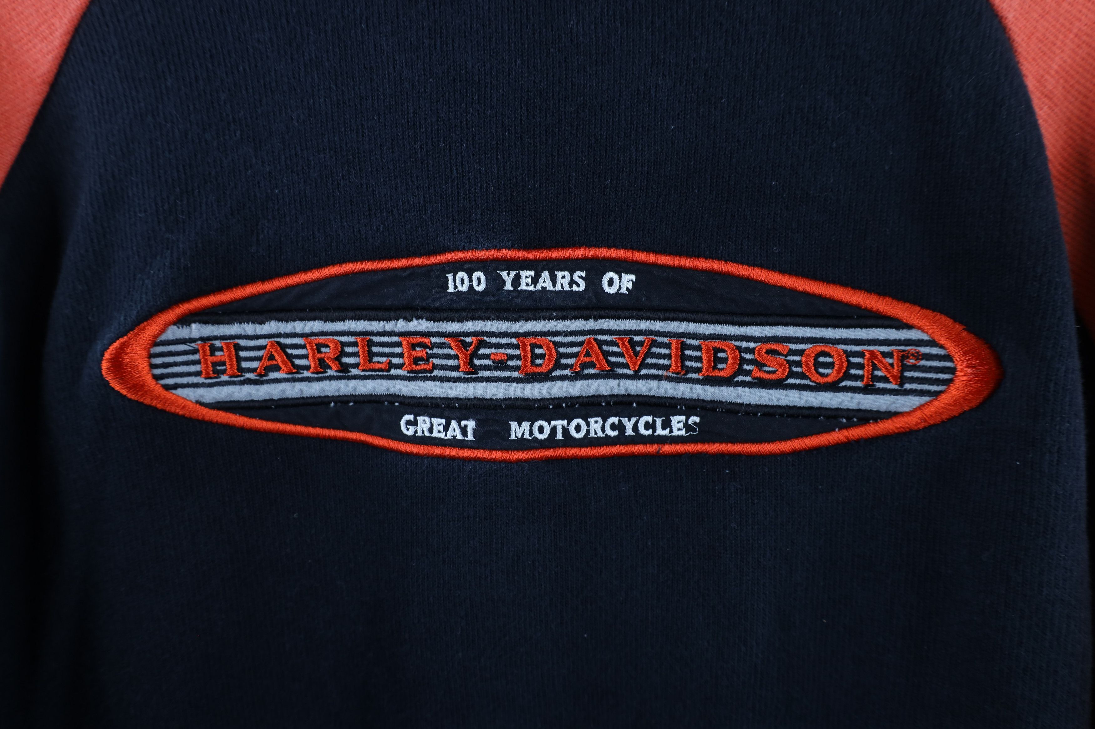 Harley Davidson × Vintage Vintage Y2K 2003 Harley Davidson Knit Long Sleeve Rugby Polo Size US L / EU 52-54 / 3 - 7 Thumbnail