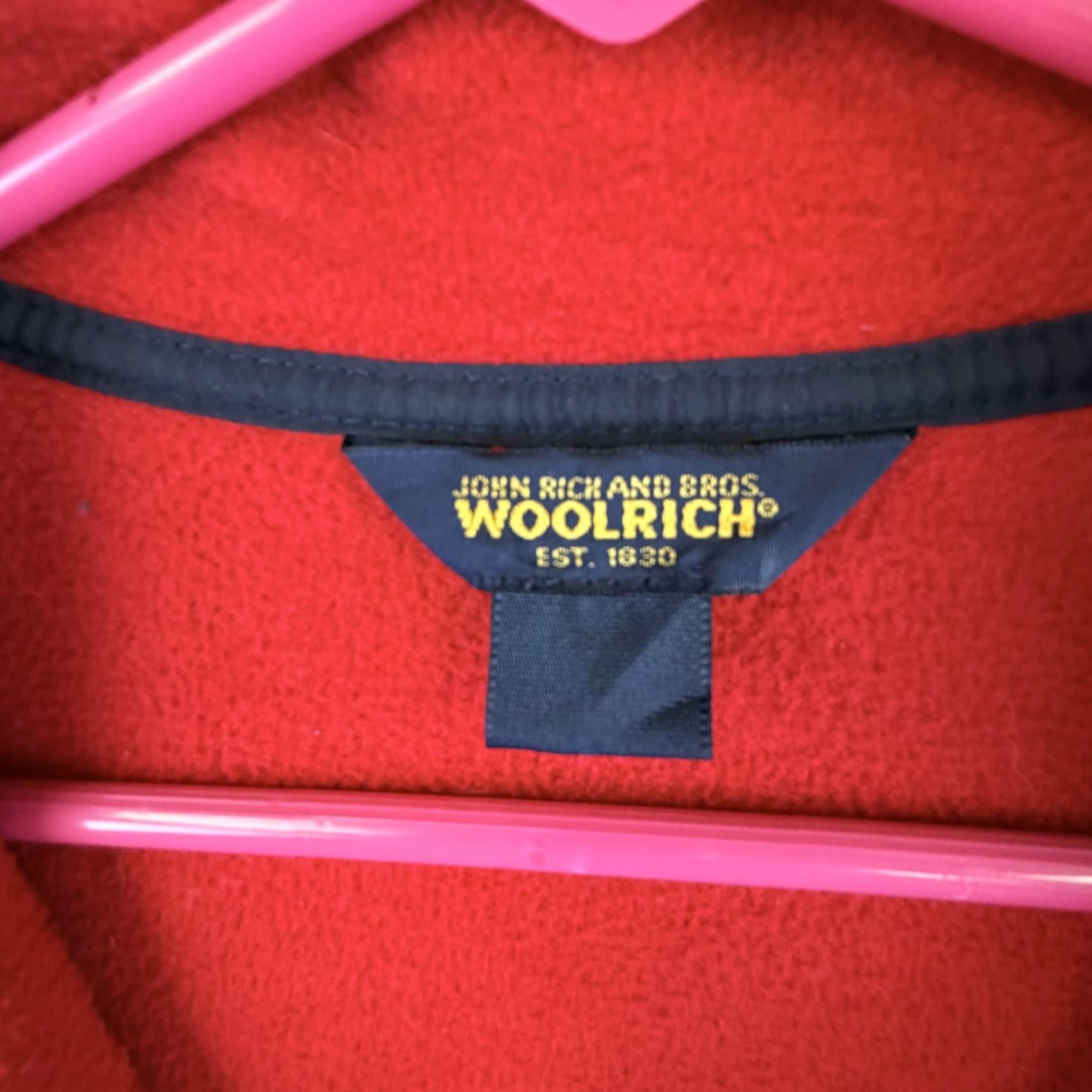 Vintage Woolrich Sweater Pullover Mens Medium Red Fleece 1/4 Zip Mock Neck Outdoor Hiking Size US L / EU 52-54 / 3 - 5 Thumbnail
