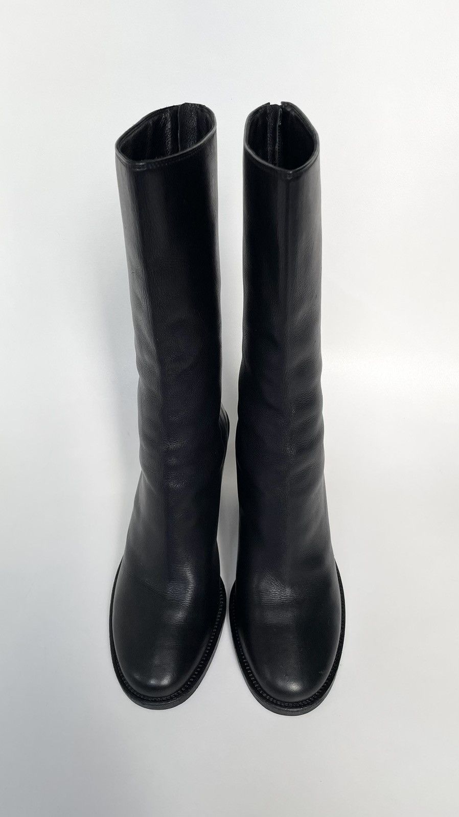 Haider Ackermann Sample Black Leather Thigh High Boots Size US 8 / IT 38 - 5 Thumbnail