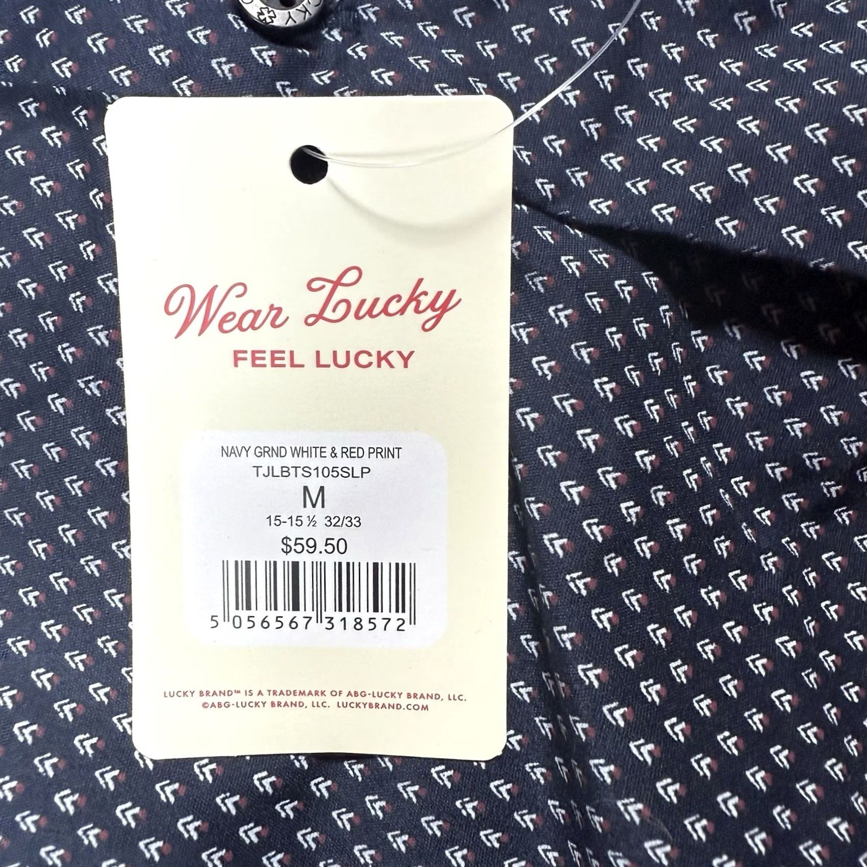 Lucky Brand Lucky Brand Button Shirt Mens M Slim Fit Short Sleeve Blue Stretch NWT AOP Casual Short Sleeve Button-Up Size US M / EU 48-50 / 2 - 3 Thumbnail