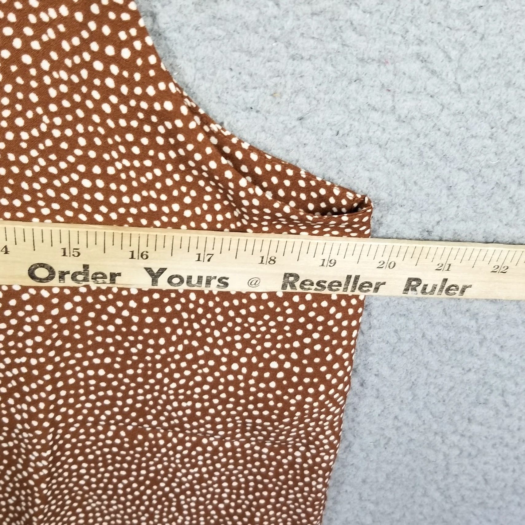 Anthropologie VINTAGE Anthropologie MINE Women's Tank Top Sleeveless Spaghetti Strap Brown Polka Dot Basic 2010s Large Size L / US 10 / IT 46 - 6 Thumbnail