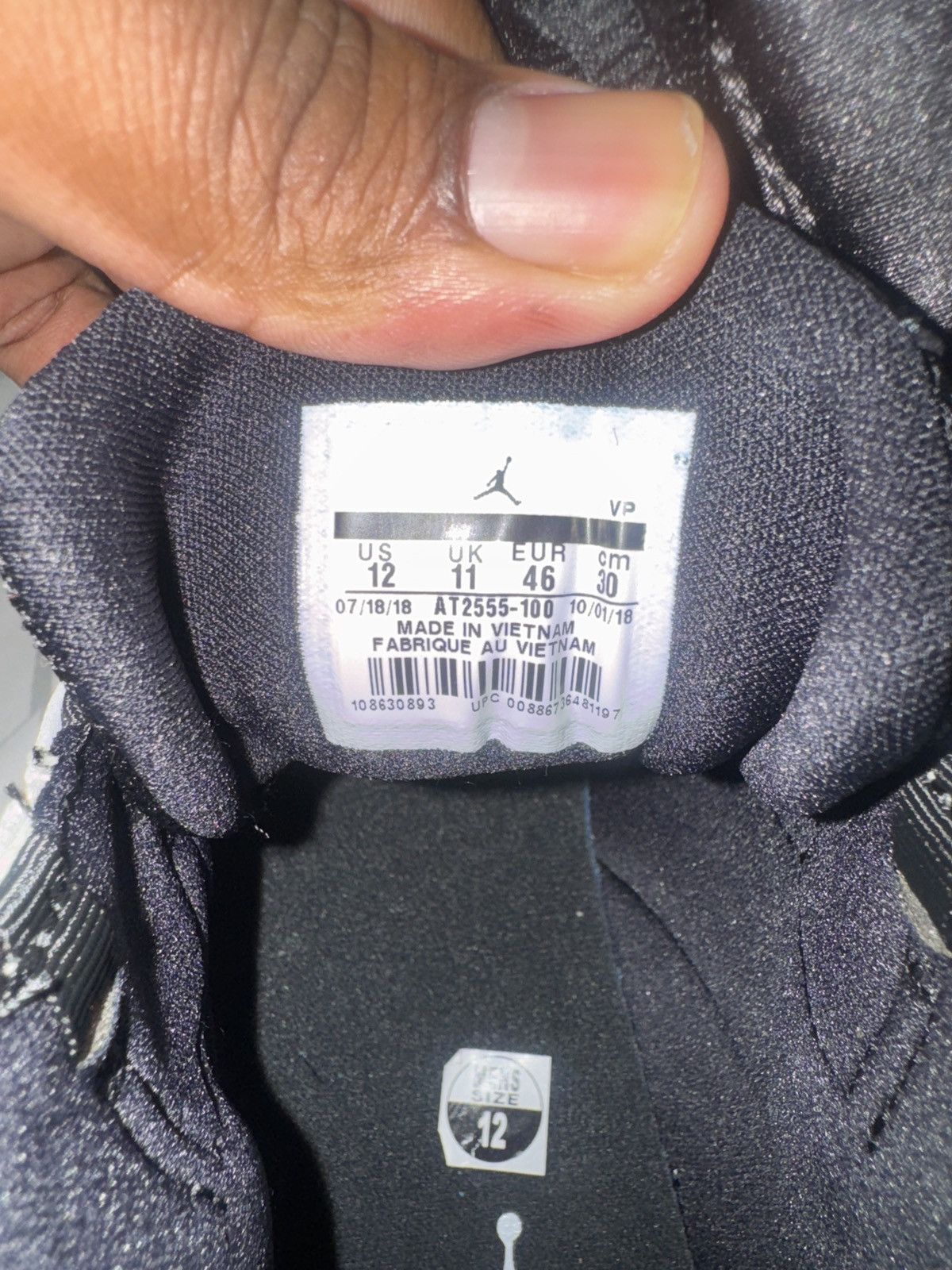 Jordan Brand Jumpman swift white black Size US 12 / EU 45 - 1 Thumbnail