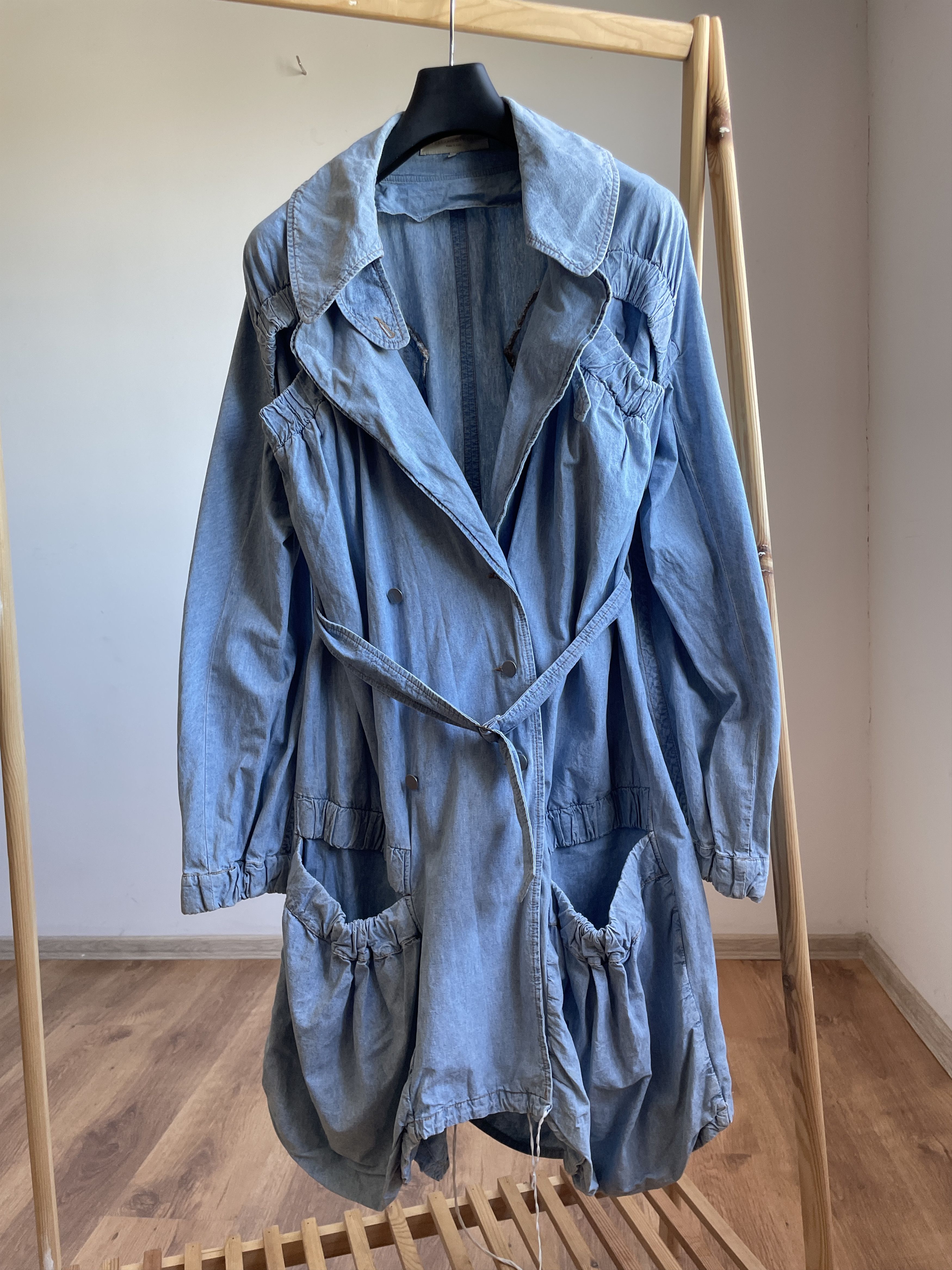 Stella McCartney 2004 Womens Denim Trench Coat Size IT 42