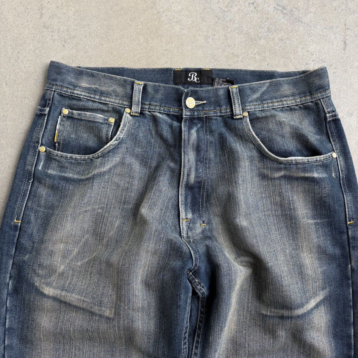 Japanese Brand × Vintage Crazy Y2K Baggy BC Jeans Washed Denim Embroidered Pockets Size US 38 / EU 54 - 5 Thumbnail