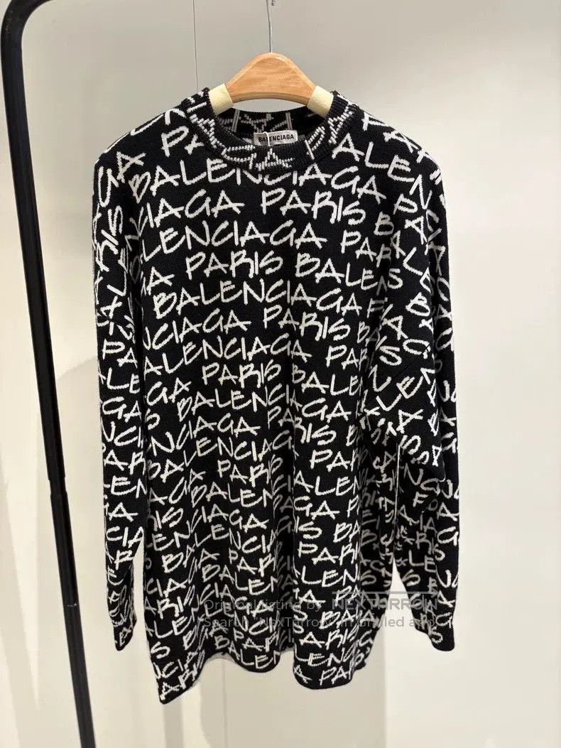 Balenciaga Balenciaga Logo Knit Long Sleeve Top. Size US XS / EU 42 / 0 - 1 Thumbnail