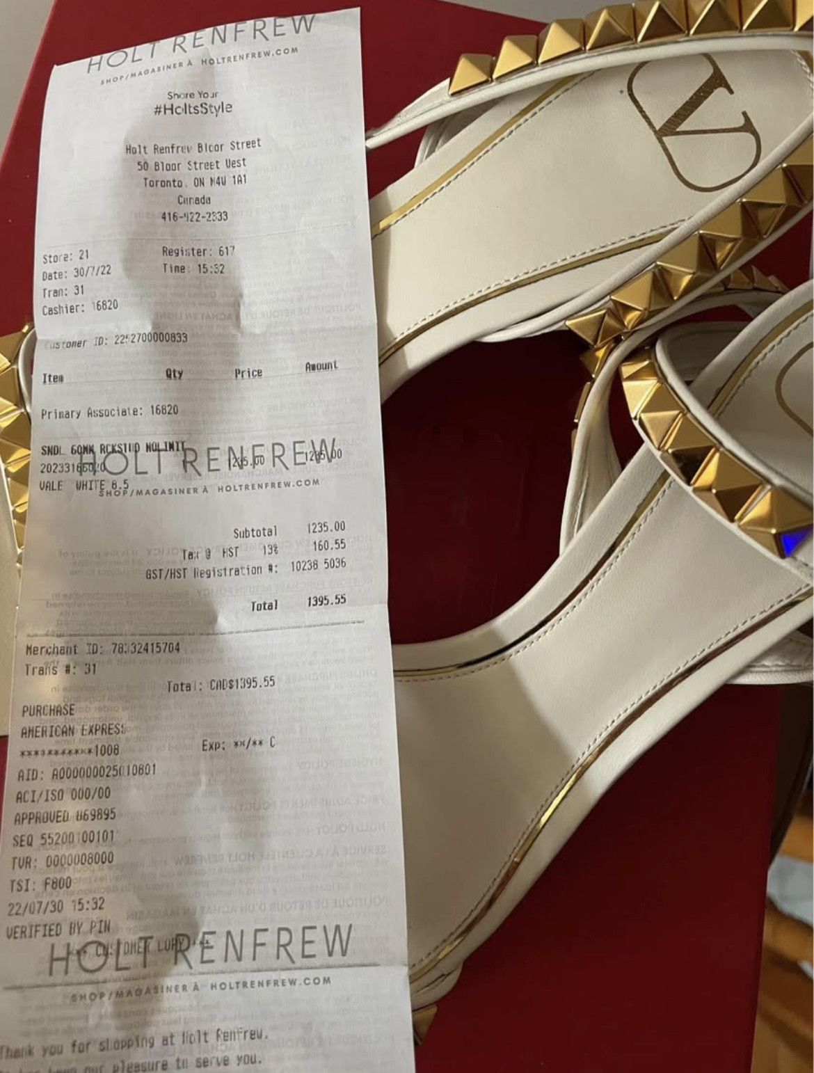 Valentino Valentino White and Gold Studded Block Heels Size US 8.5 / IT 38.5 - 6 Thumbnail