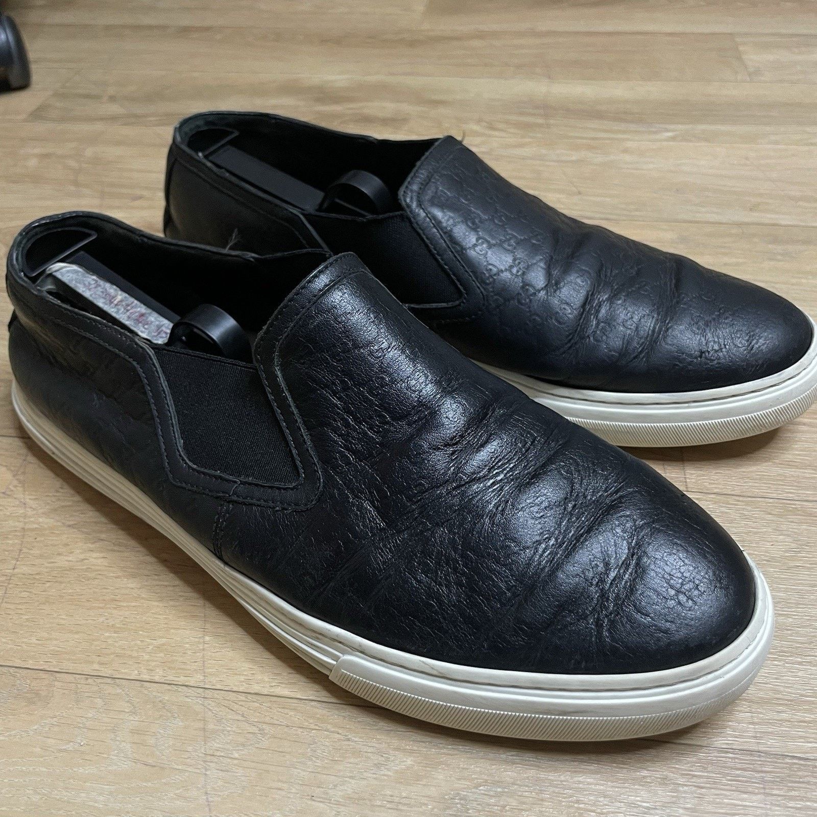 Gucci Gucci Sneakers Low-Top Monogram embossed shoes leather mens Size US 10.5 / EU 43-44 - 7 Thumbnail