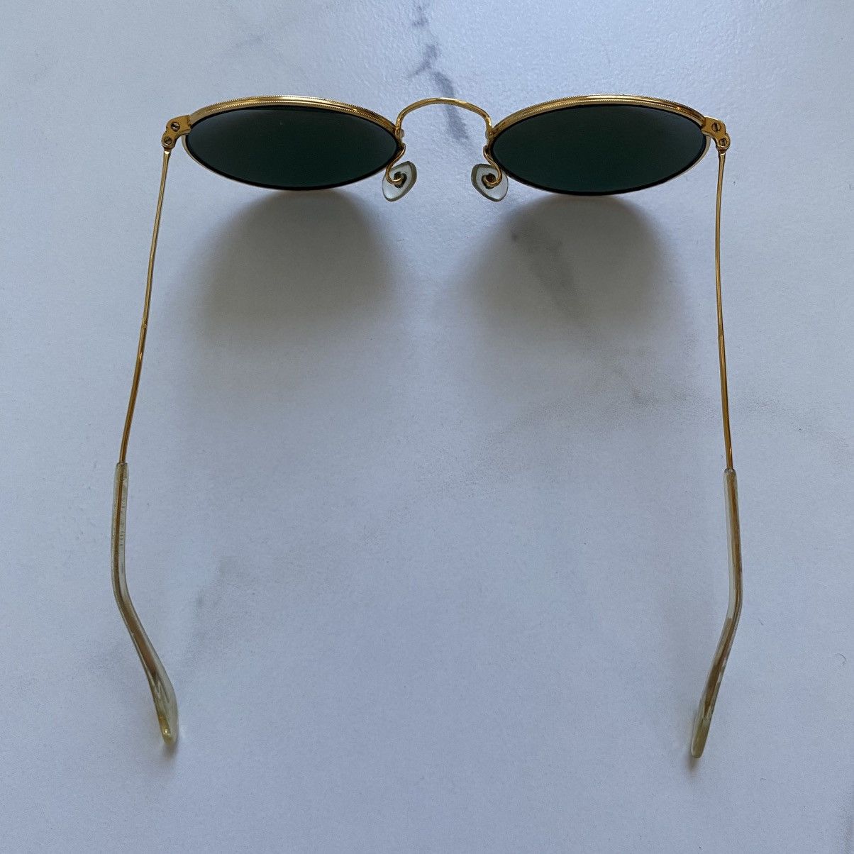 RayBan Vintage 1970s 70s Ray-Ban Round Gold Classic Sunglasses B&L Size ONE SIZE - 6 Thumbnail