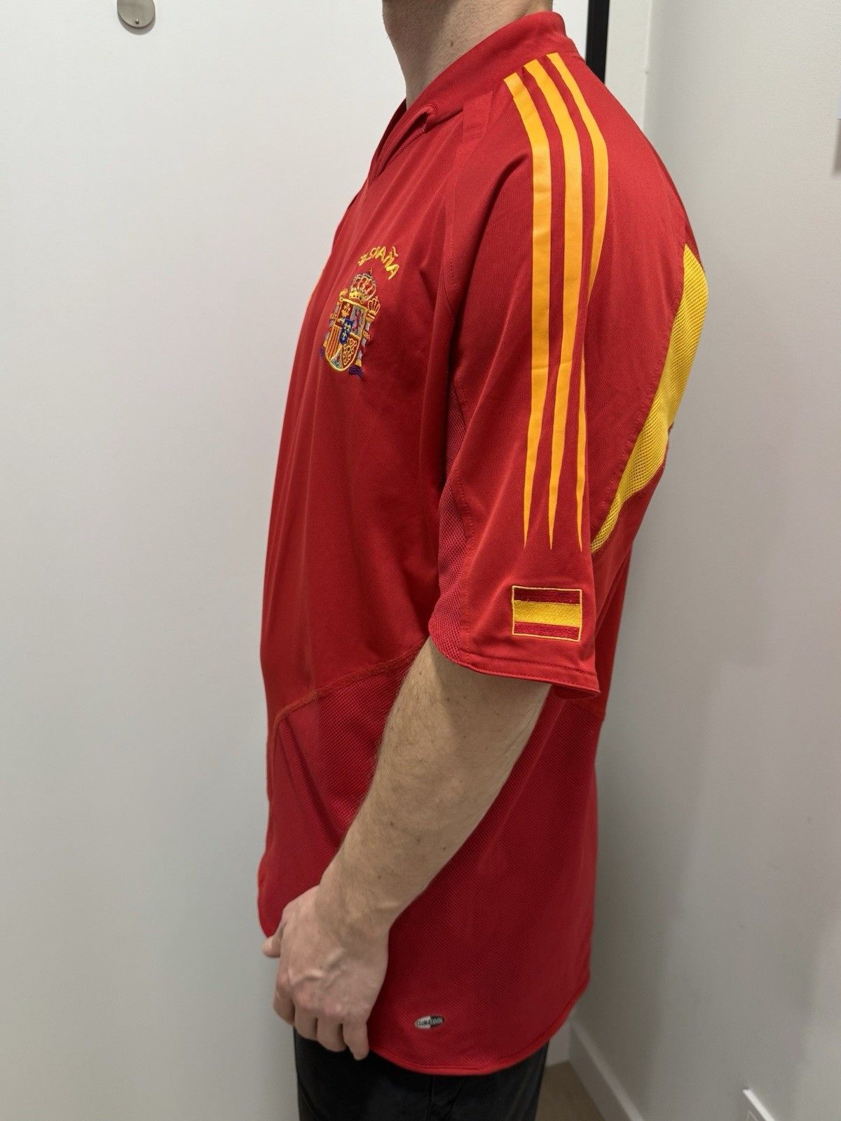 Adidas Spain National 2003 2004 2005 Home Football Soccer Jersey Size US L / EU 52-54 / 3 - 7 Thumbnail