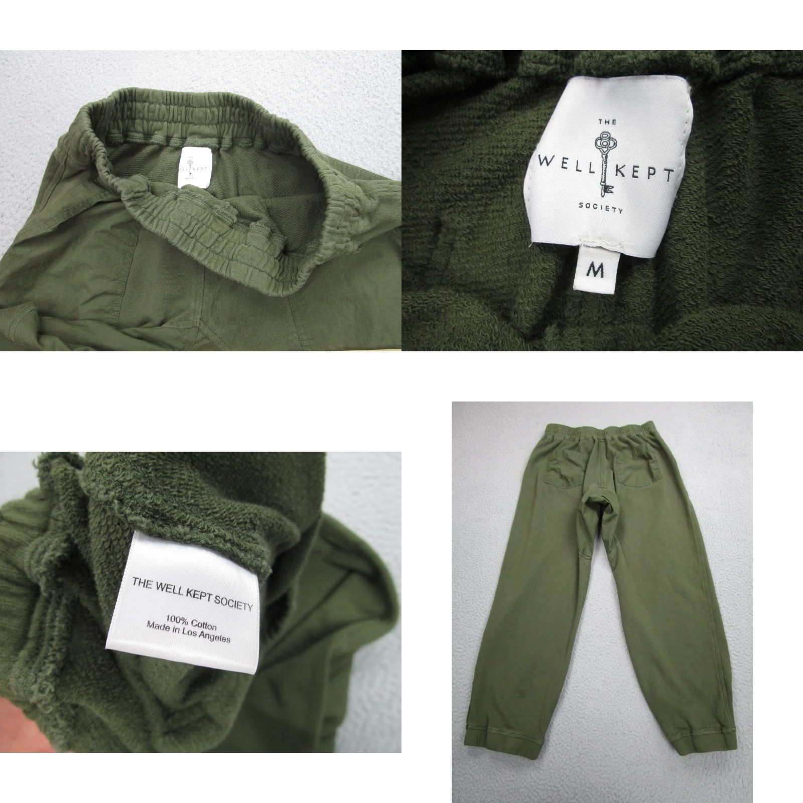 Vintage The Well Kept Society Pants Mens Medium Green Cotton Patch Pocket Relaxed Fit Casual Trousers Size US 31 - 8 Thumbnail