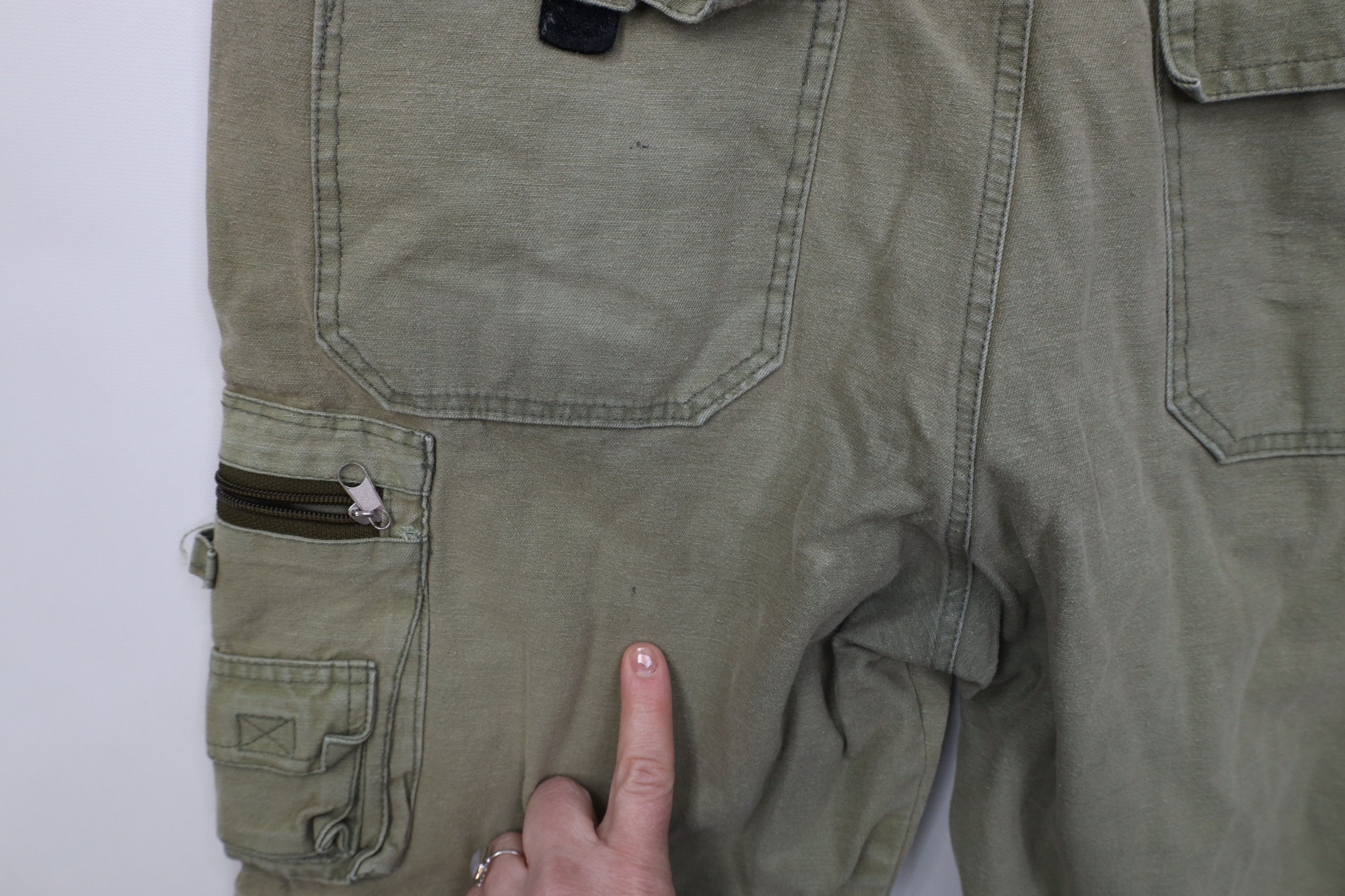 Vintage Vintage 90s Y2K Streetwear Cargo Shorts Skateboard Green Size US 32 / EU 48 - 12 Thumbnail