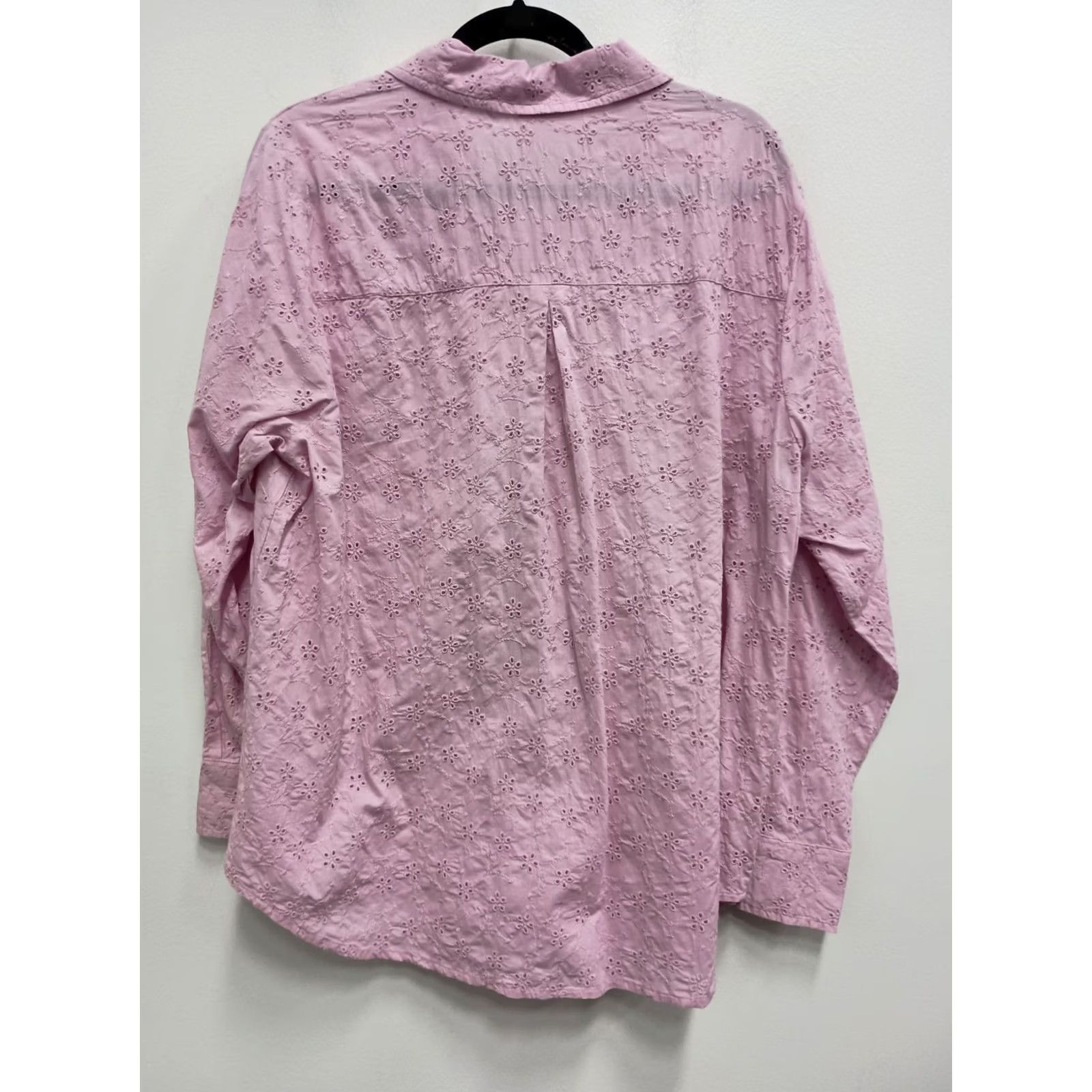 Vintage Candace Cameron Bure Shirt 1X Pink Eyelet Floral Embroidered Cottagecore Womens Size XL / US 12-14 / IT 48-50 - 7 Thumbnail
