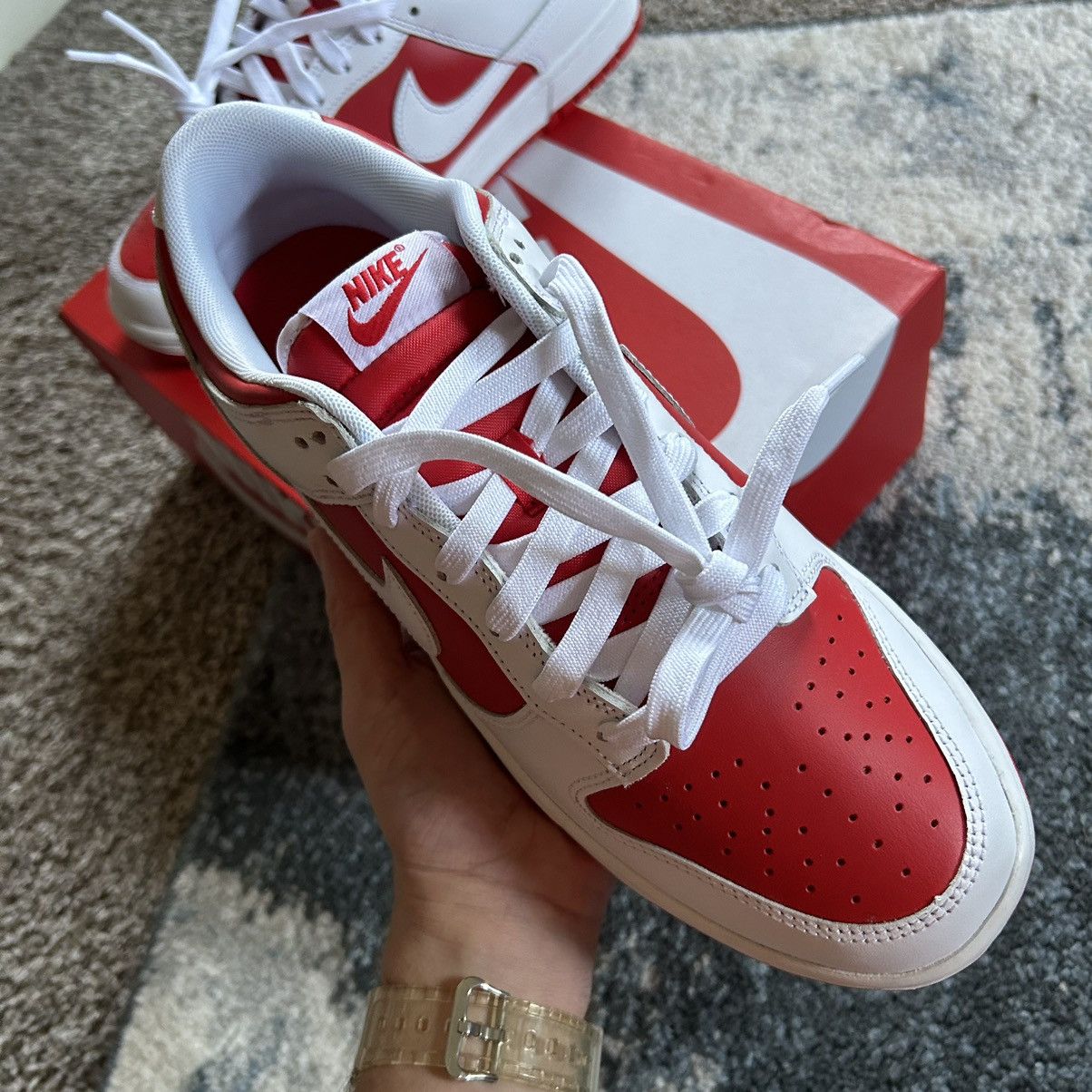 Nike DD1391-600 DUNK LOW CHAMPiONSHiP RED 1985 BRiGHT SCARLET Size US 9.5 / EU 42-43 - 4 Thumbnail