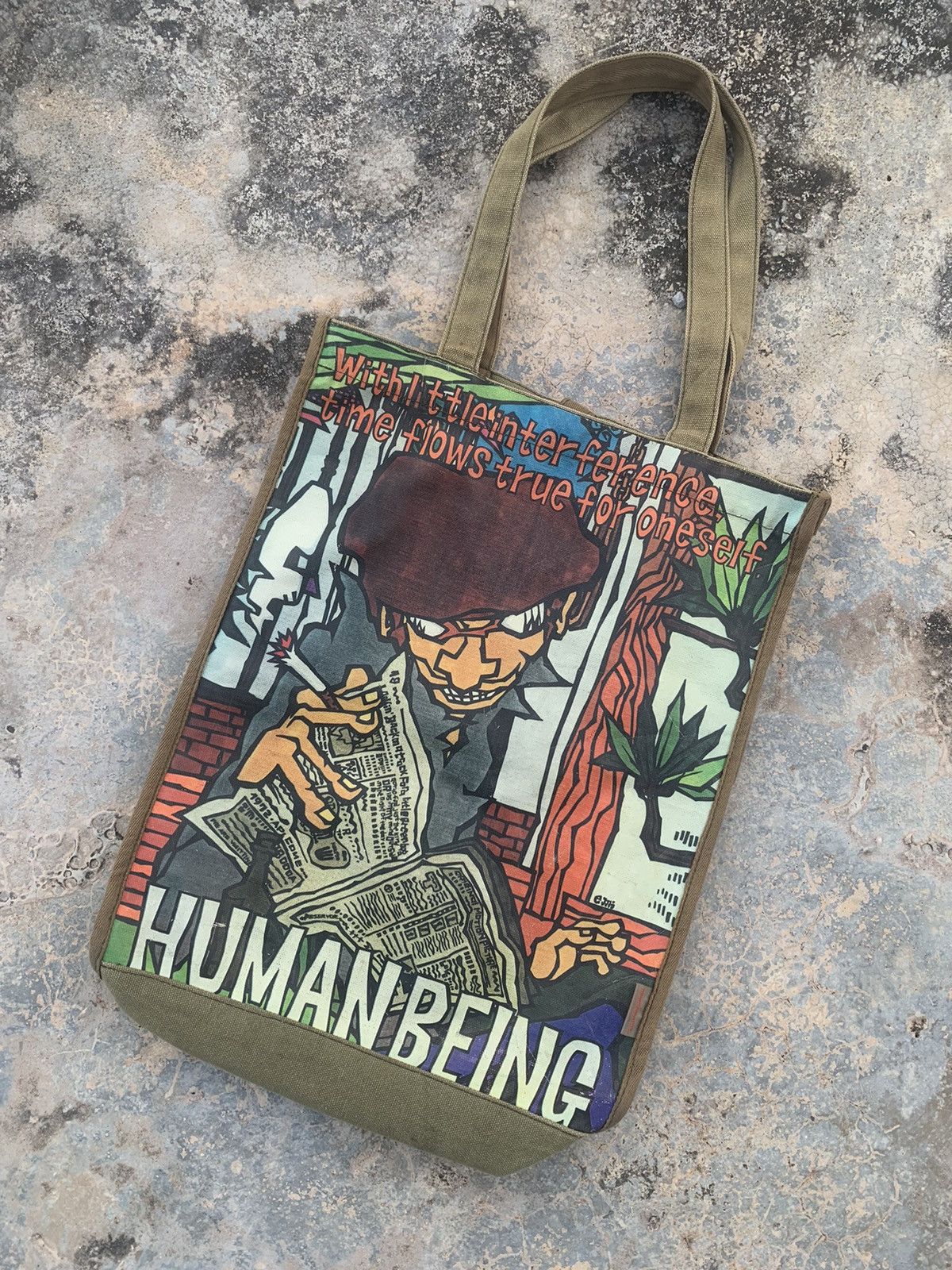 Japanese Brand Mischievous “Human Being” Tote Bag Size ONE SIZE - 2 Thumbnail