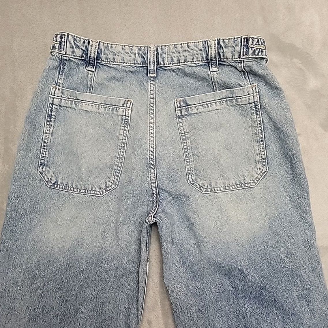 Vintage We The Free Women Jeans Sz 28 Blue Denim Wide-Leg Retro Y2K 90s Button Fly Pants Size 28" / US 6 / IT 42 - 7 Thumbnail