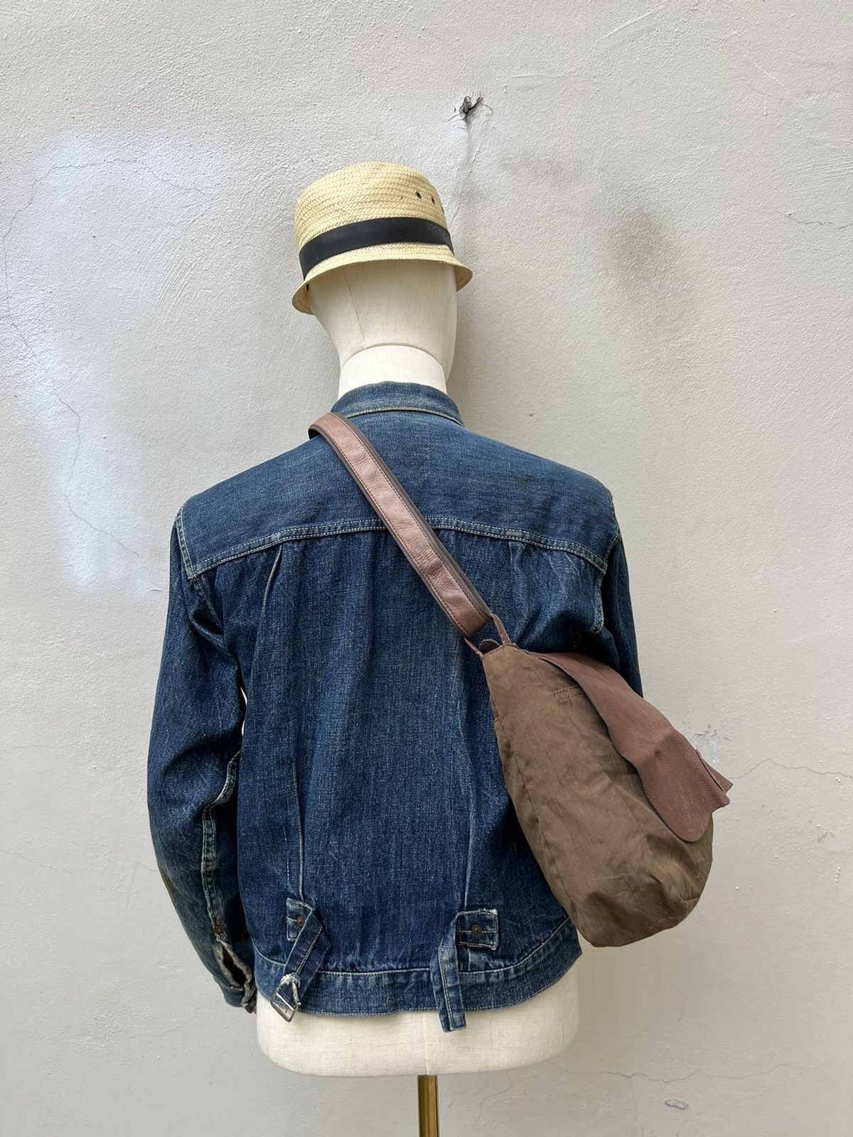 Leather VTG Ibiza Japan Patina Hybrid Leather Sling Bag Size ONE SIZE - 3 Thumbnail