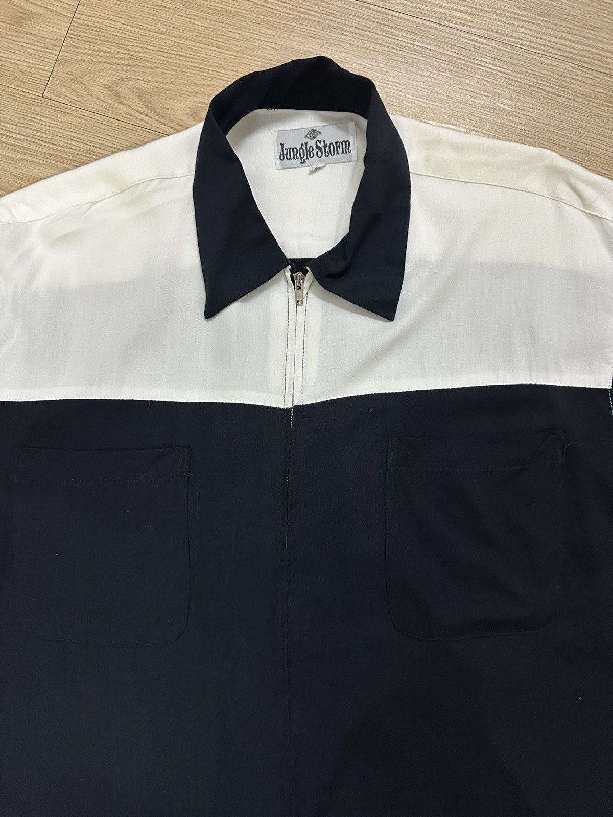 Beauty Beast × Japanese Brand Rare Jungle Storm Double Pocket Zipper Work Silk Shirt Size US M / EU 48-50 / 2 - 3 Thumbnail