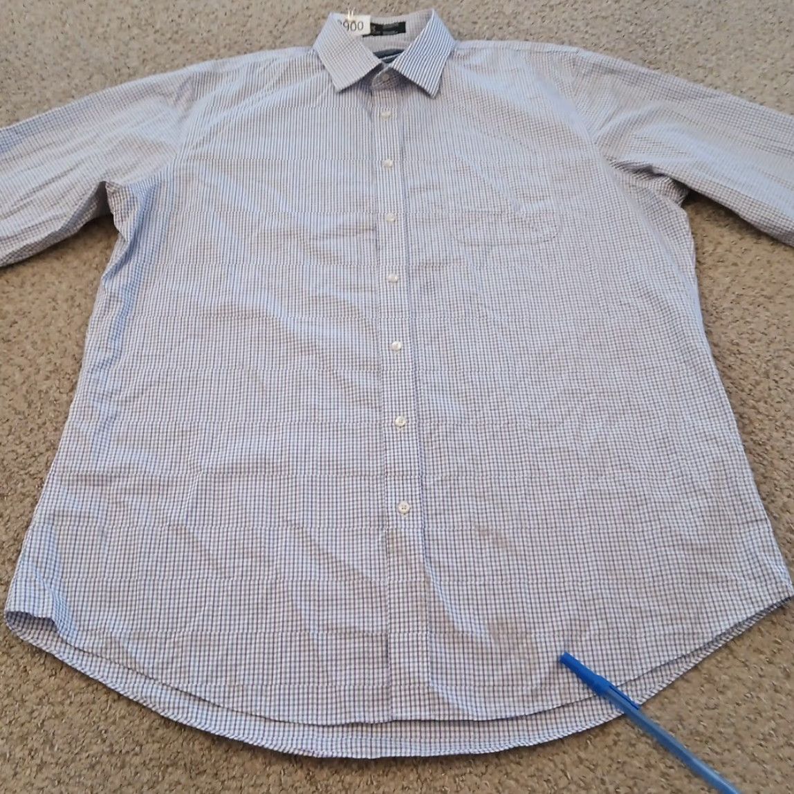 Nordstrom Nordstrom Shirt Mens 16.5 Purple Plaid Long Sleeve Button Up Cotton Regular Pattern Plaid Button-Front Size US XL / EU 56 / 4 - 5 Thumbnail