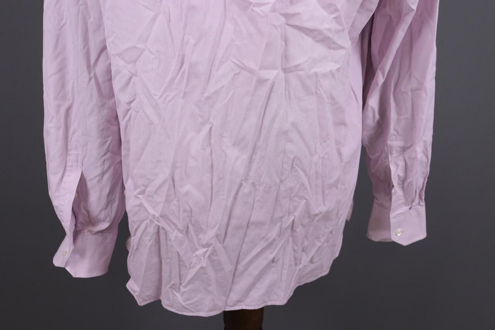 Designer Boggi Milano Pink Check Button Down Shirt 44 / 17 1/2 Size US M / EU 48-50 / 2 - 11 Thumbnail