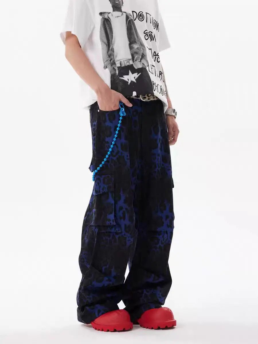 Japanese Brand × Jean Hip Hop Street Leopard Print Loose Casual Pants Size US 32 / EU 48 - 2 Thumbnail