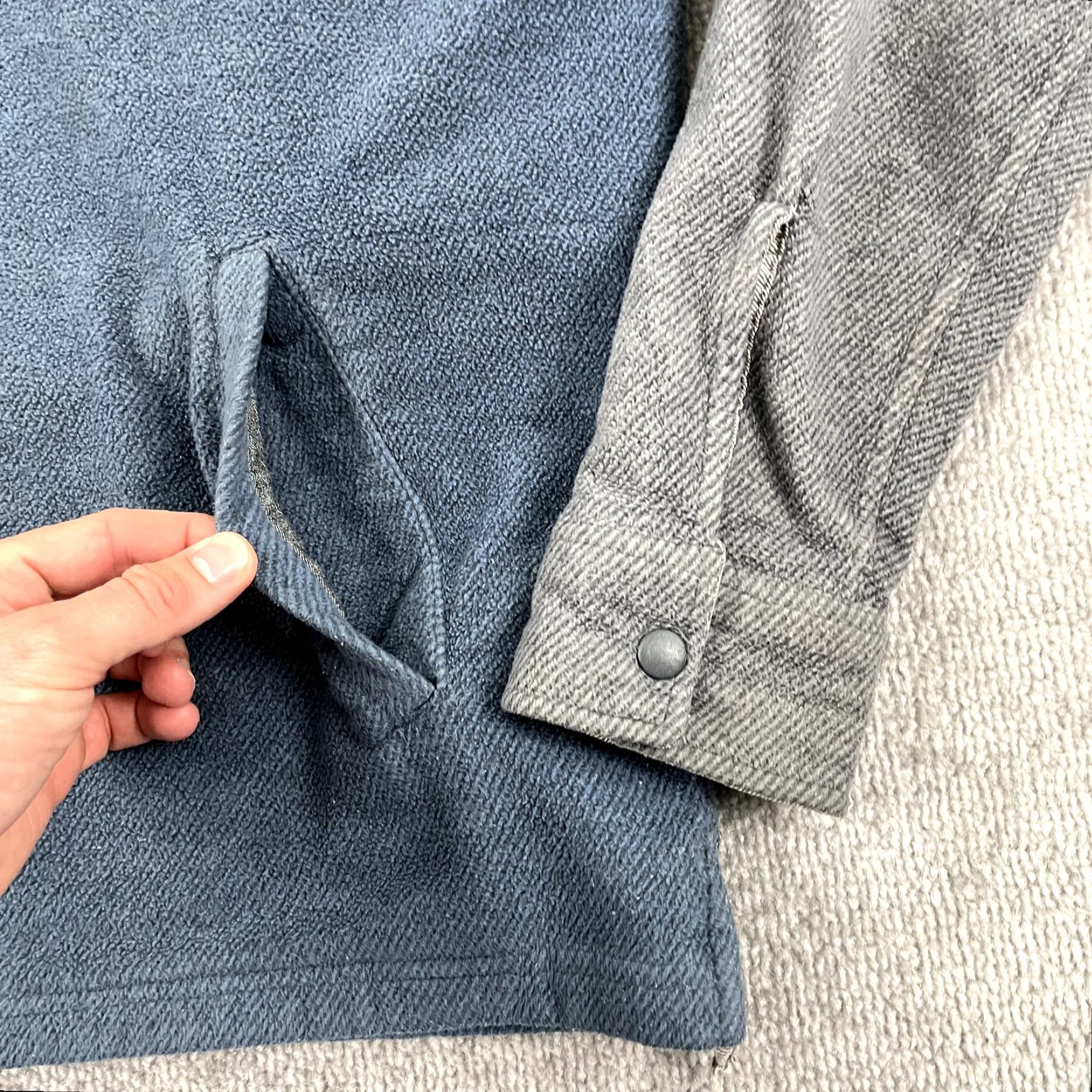 Vissla VISSLA Jacket Mens M Gray Blue Eco-ZY Henley Hooded Kangaroo Popover Beach Size US M / EU 48-50 / 2 - 5 Thumbnail