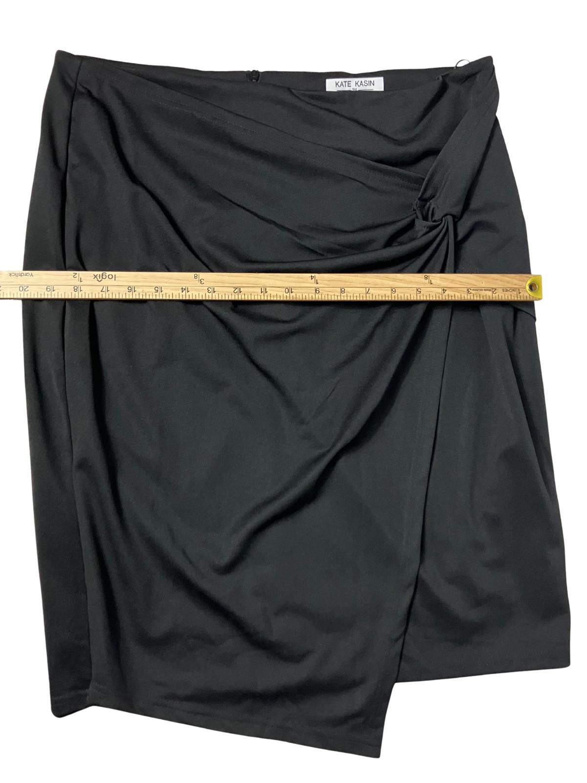 Other Kate Kasin Black Draped Wrap Skirt 2XL Size 42" / US 20 - 5 Thumbnail