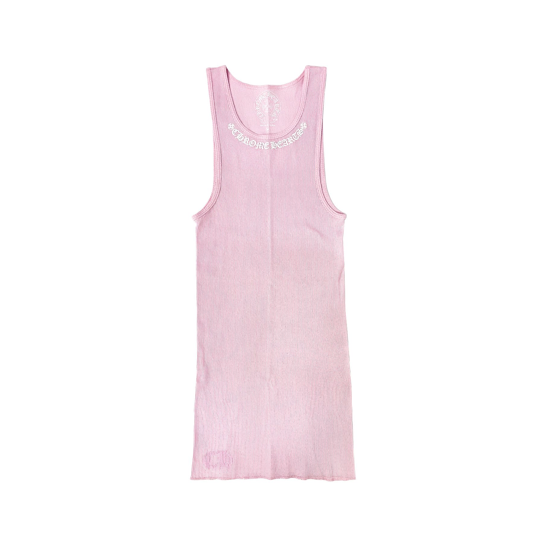 Chrome Hearts Pink LOVE YOU Neck Logo Tank Top