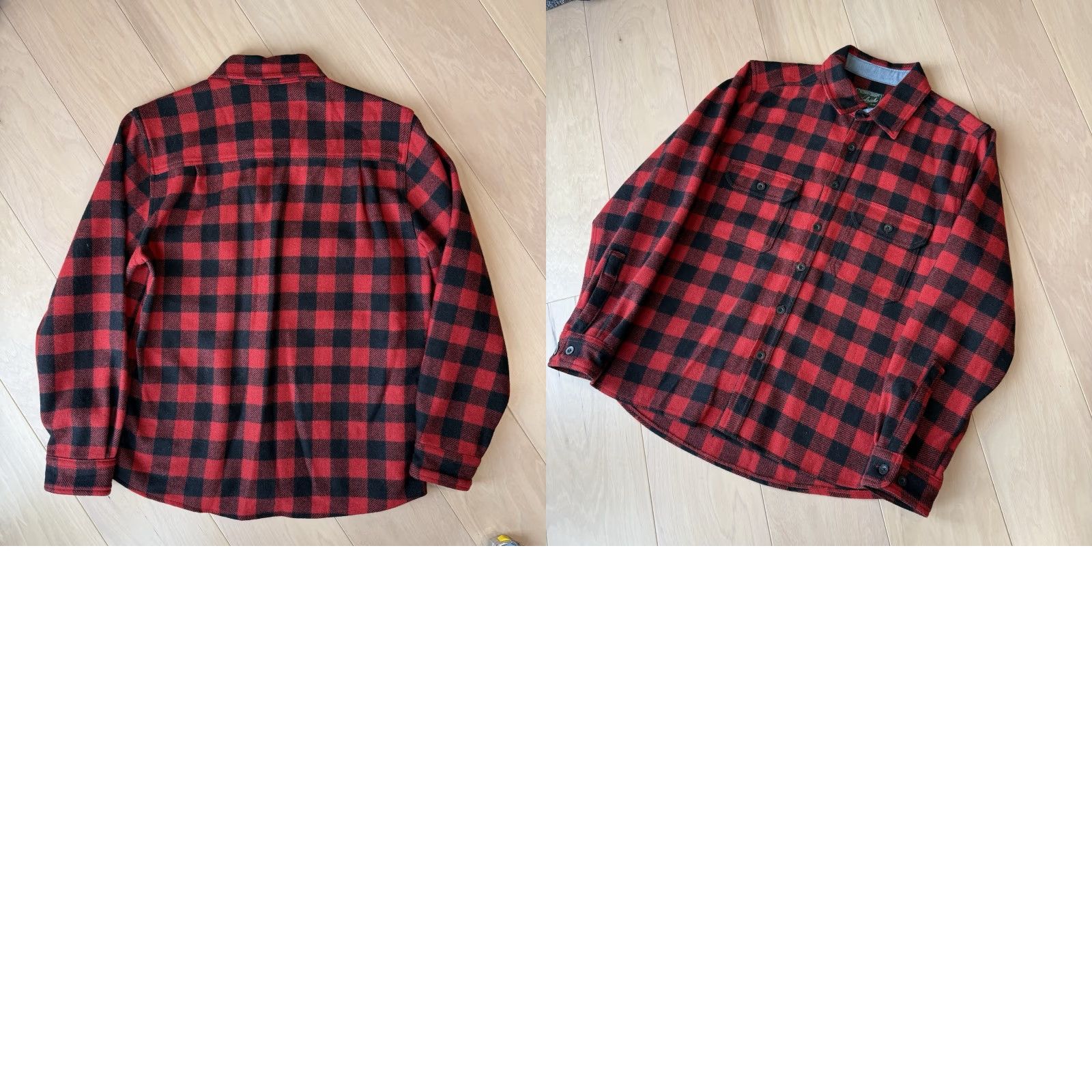 Vintage VINTAGE Woolrich Wool Shirt Large Red Buffalo Plaid Long Sleeve Button-Down Mens Wool Shirt Size US L / EU 52-54 / 3 - 8 Thumbnail
