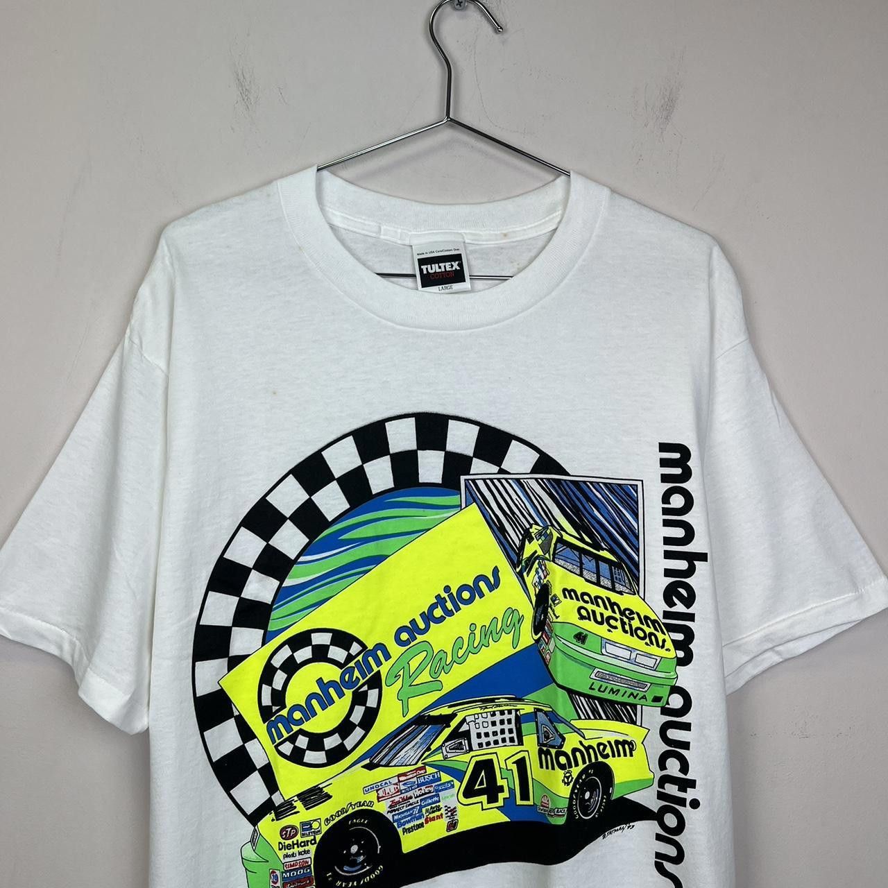 Tultex Vintage Manheim Auctions Racing T-Shirt 90s Size US XL / EU 56 / 4 - 2 Thumbnail