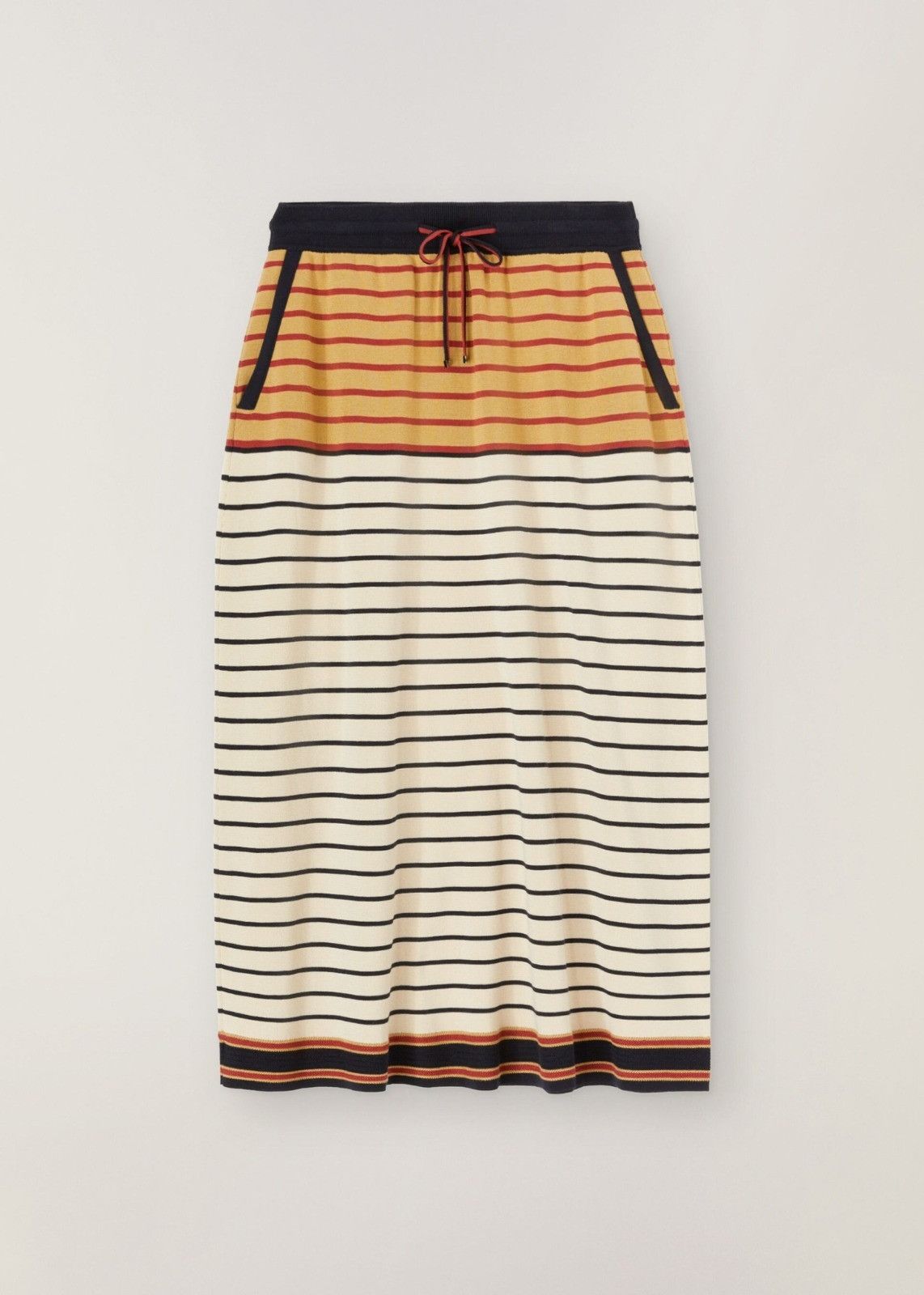 Loro Piana o1srvl11e0824 Sorbonne Stripes Midi Skirt in Multicolor Size 27" / US 4 / IT 40 - 1 Thumbnail