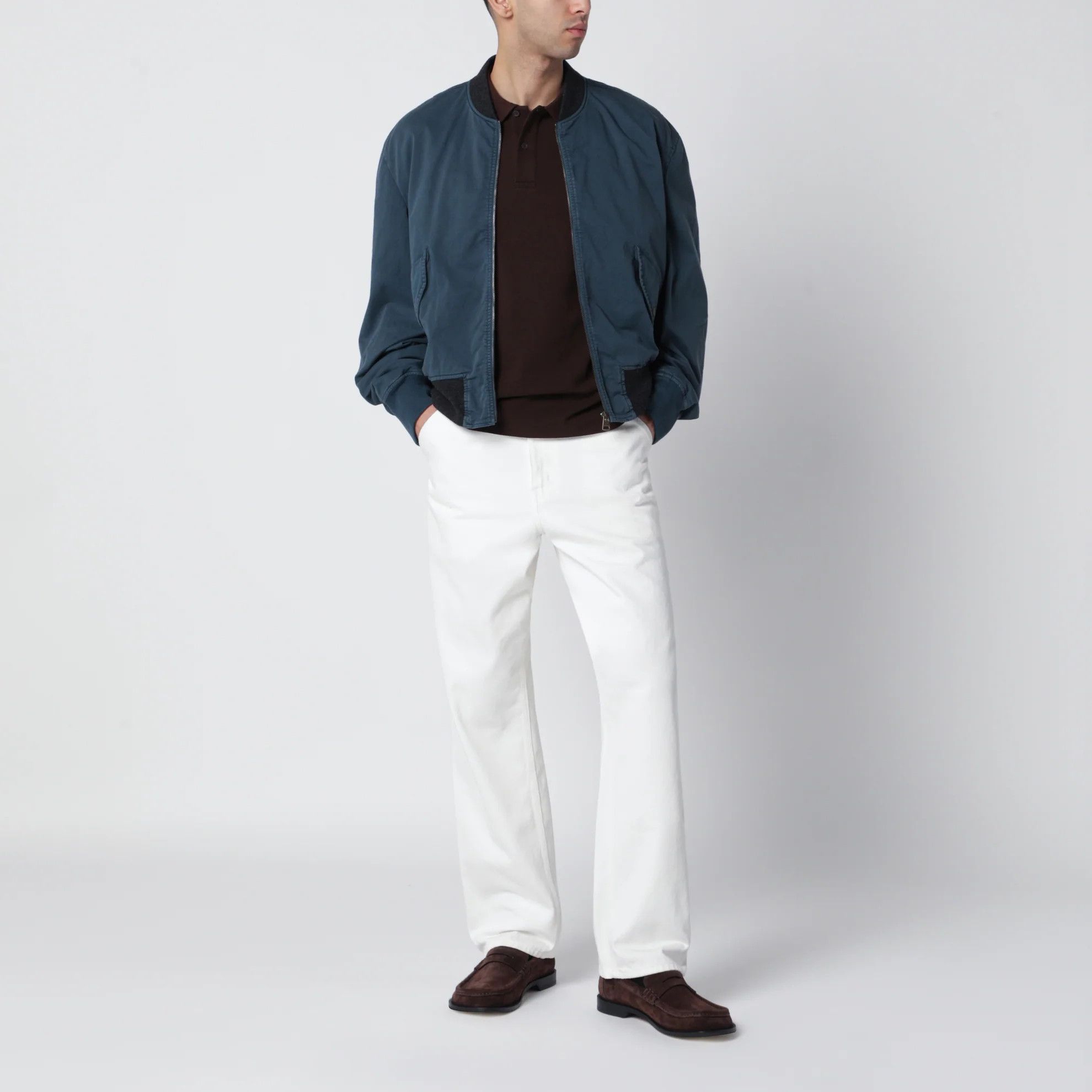 JW Anderson o1d2blof0526 Cotton Jacket in Navy Blue Size US M / EU 48-50 / 2 - 1 Thumbnail