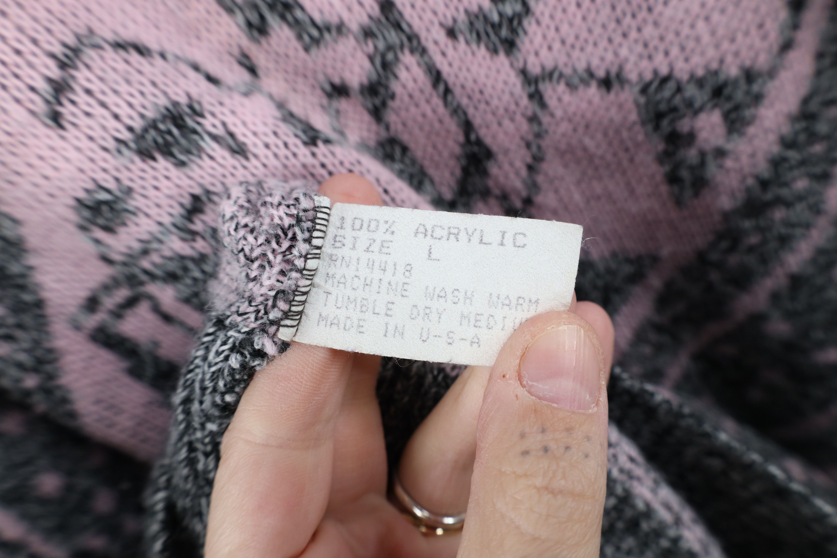 Vintage Vintage 90s Streetwear Paisley Geometric Knit Sweater USA Size L / US 10 / IT 46 - 8 Thumbnail