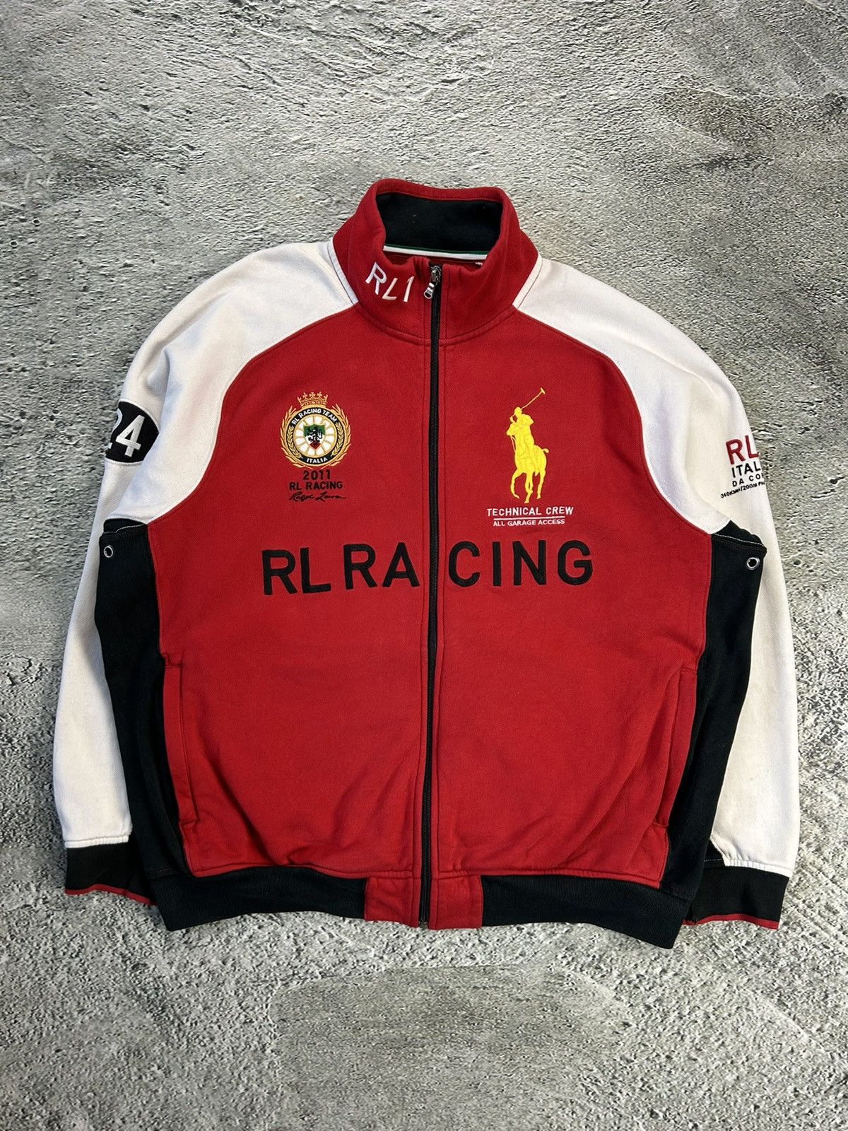 Polo Ralph Lauren × Ralph Lauren × Vintage Chief Keef Polo Ralph Lauren zip sweatshirt Italia racing Size US XL / EU 56 / 4 - 1 Thumbnail