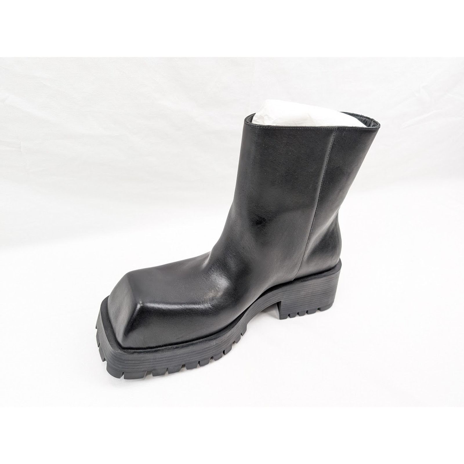 Balenciaga o1rshd1 Calfskin Trooper Bootie in Black Size US 10 / EU 43 - 7 Thumbnail