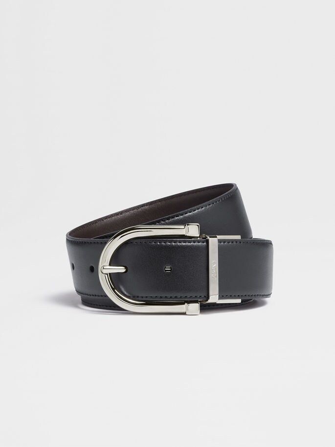 Ermenegildo Zegna o1s1rm0425 RZPJ45 Size: 110 / Belt in Black Size 44 - 1 Thumbnail