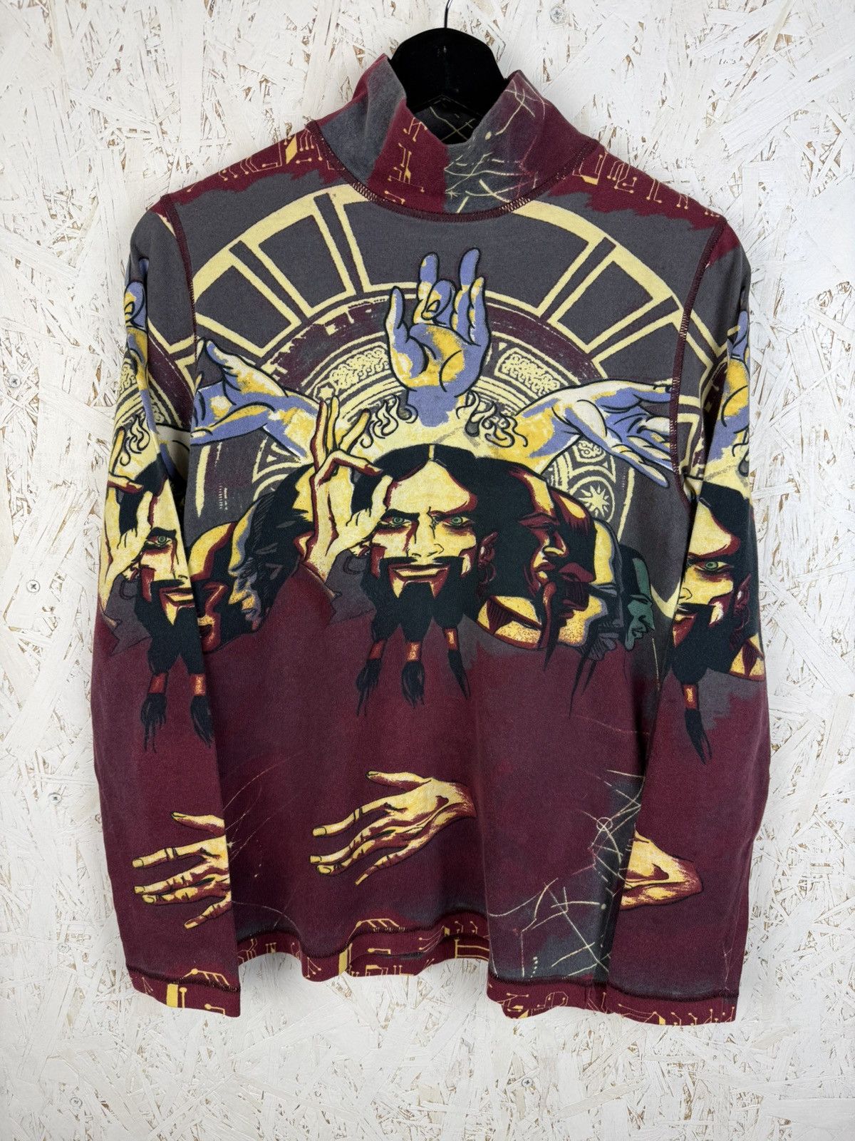 Jean Paul Gaultier 90s Vintage Jean Paul Gaultier Psychedelic Rasta Long Sleeve Size US M / EU 48-50 / 2 - 1 Thumbnail