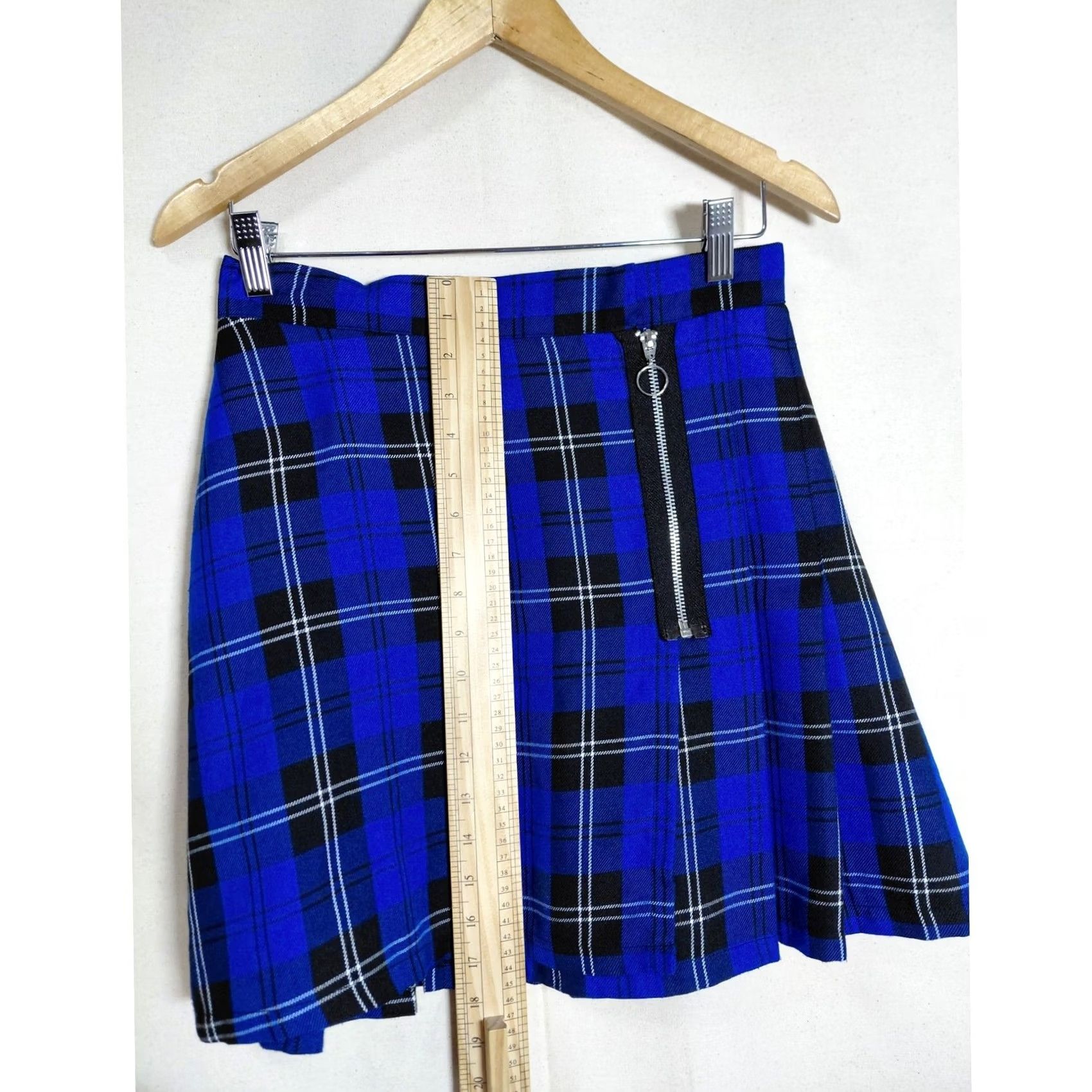 The Ragged Priest THE RAGGED PRIEST Blue Plaid Skirt Women Size M Size 32" / US 10 / IT 46 - 4 Thumbnail