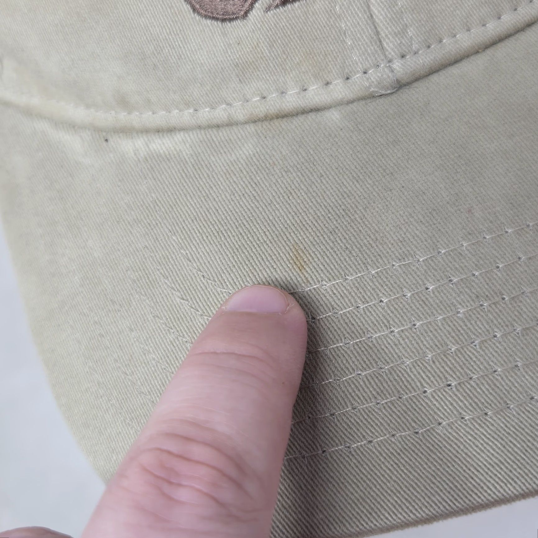 Vintage VINTAGE CAT Caterpillar Baseball Cap Hat Tan Suede Like OSFA Hat Mens Trucker Cap Buckle Adjustment Cat Theme 2000s Size ONE SIZE - 6 Thumbnail