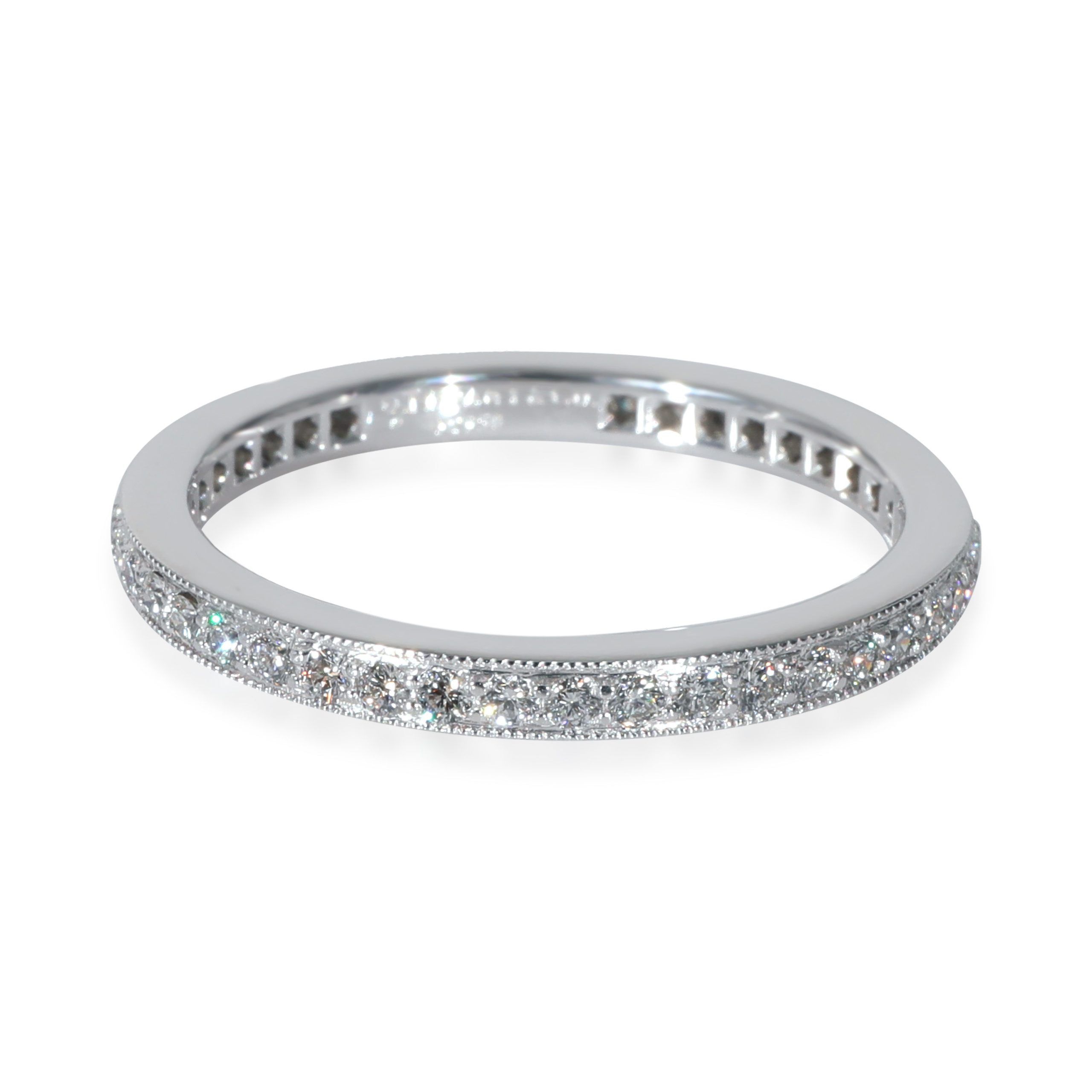image of Tiffany Co Tiffany & Co. Tiffany Together Diamond Eternity Band In Platinum 0.36 Ctw in Silver, Wom