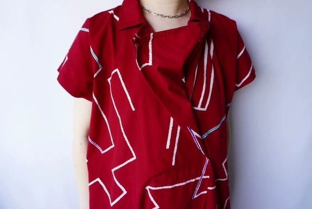 Issey Miyake issey miyake size:one size Red short-sleeved shirt Size XXS / US 00 / IT 34 - 3 Thumbnail