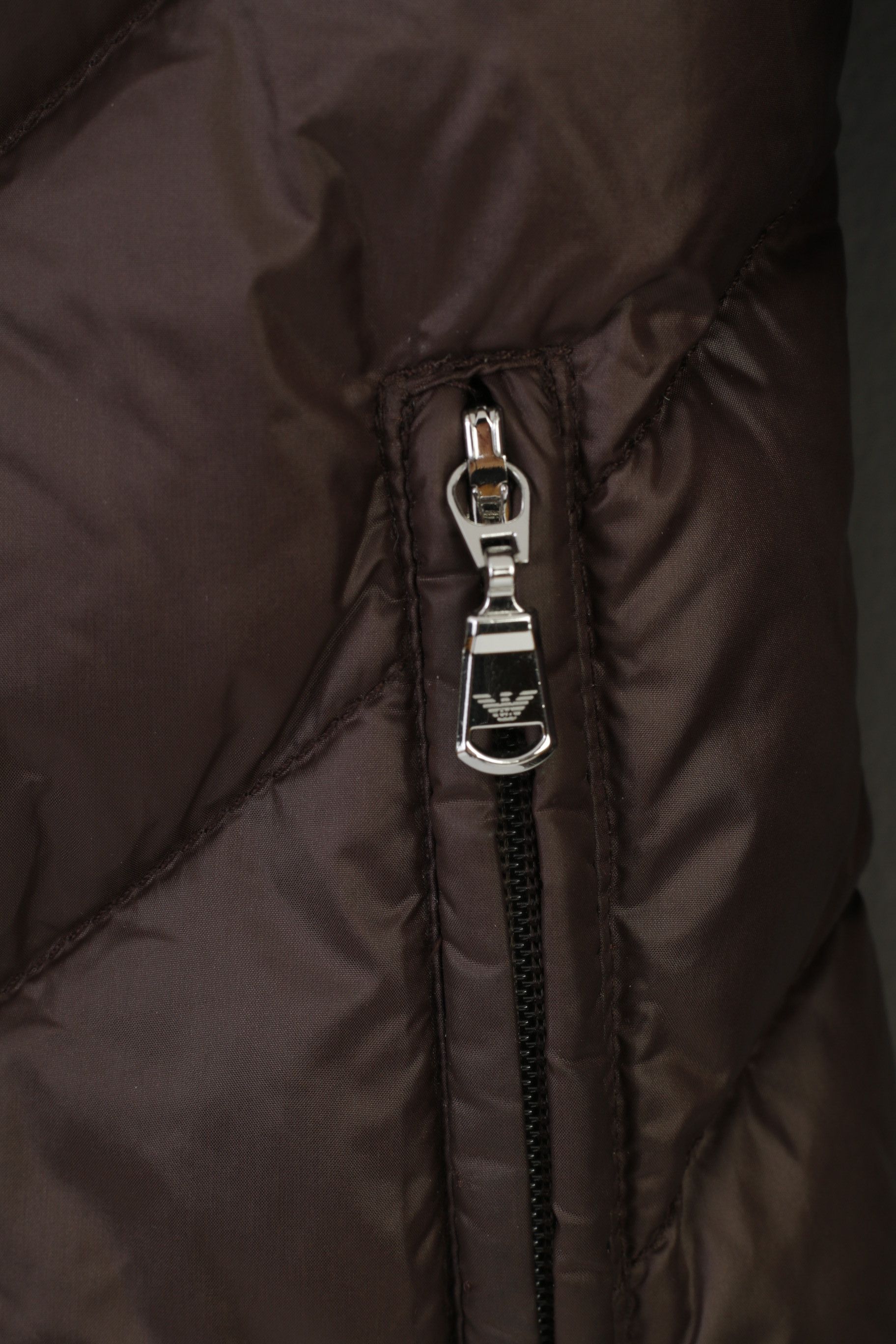 Emporio Armani Emporio Armani Woman M Jacket Brown Shiny Nylon 0168 Size M / US 6-8 / IT 42-44 - 6 Thumbnail