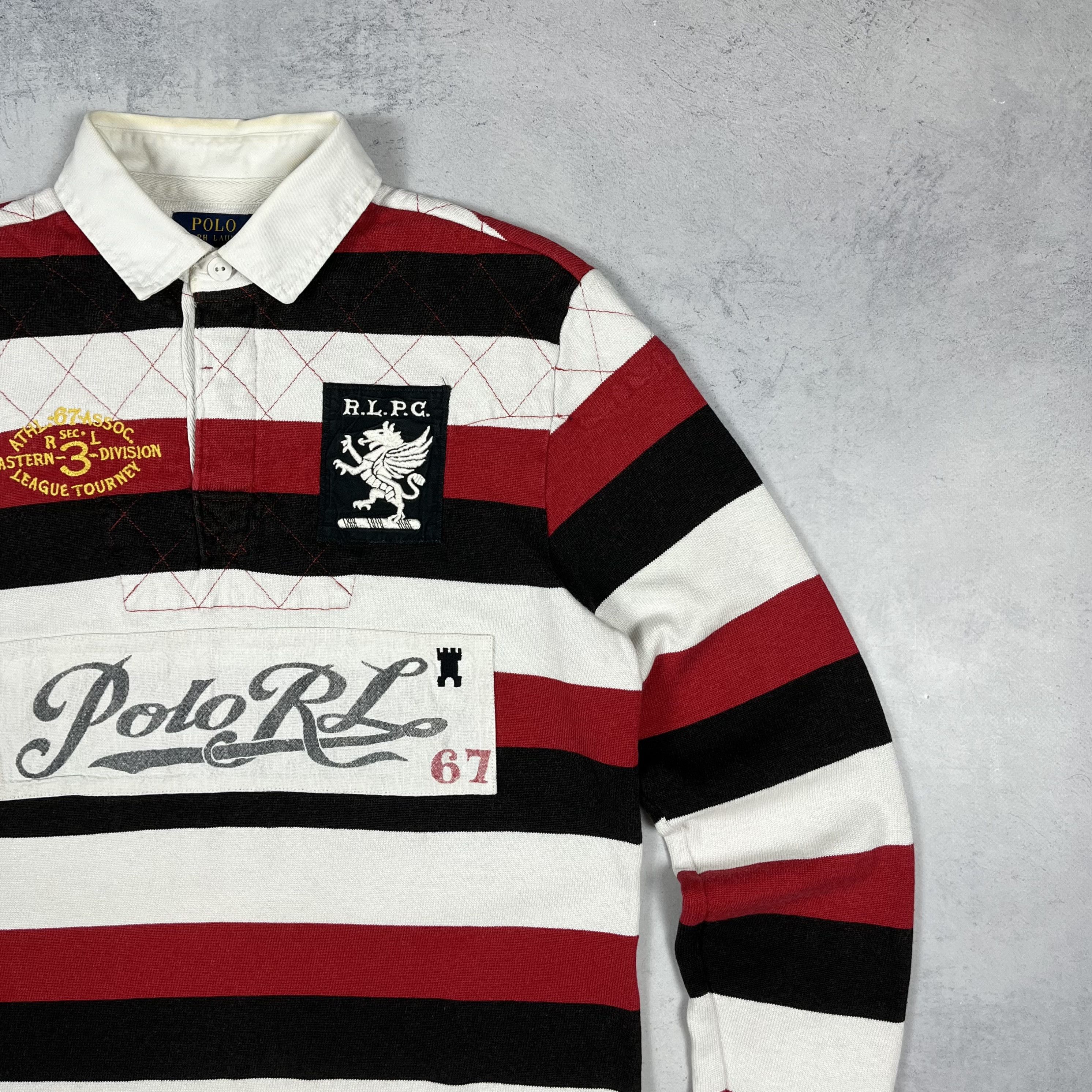 Polo Ralph Lauren Vintage Polo Ralph Lauren Big Logo Rugby Shirt 90’s Size US M / EU 48-50 / 2 - 3 Thumbnail