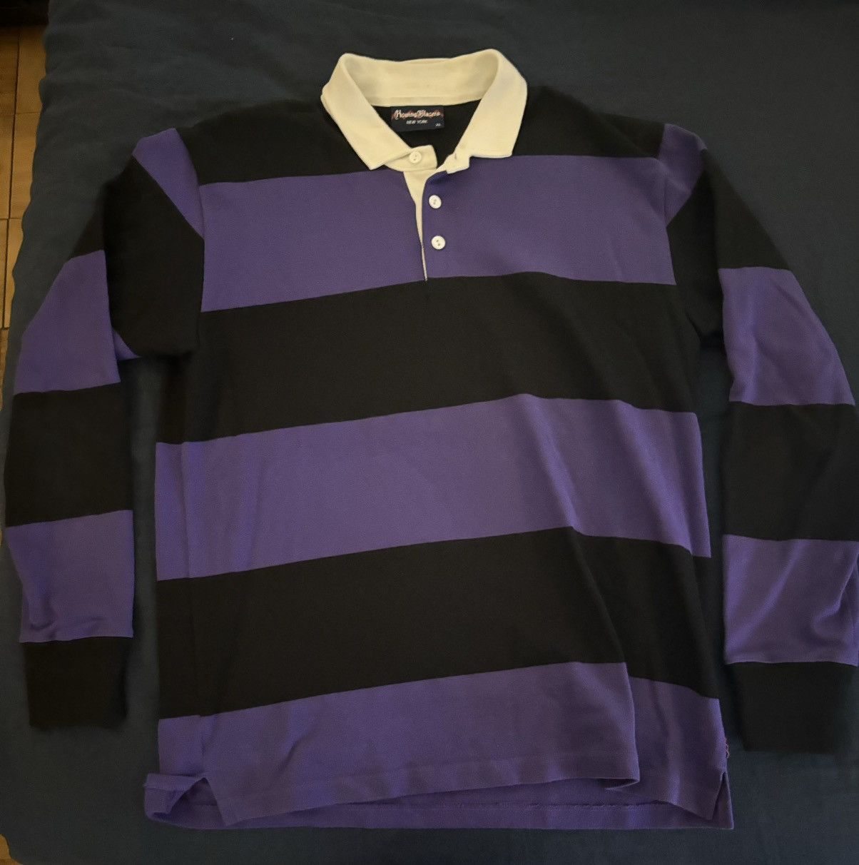 Image of Rowing Blazers Rugby Polo in Black, Men's (Size XL)